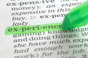 MBA Work Experience highlighted with green marker