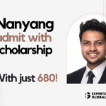 Nanyang admit and scholarship with just 680 GMAT | Saksham’s success story!