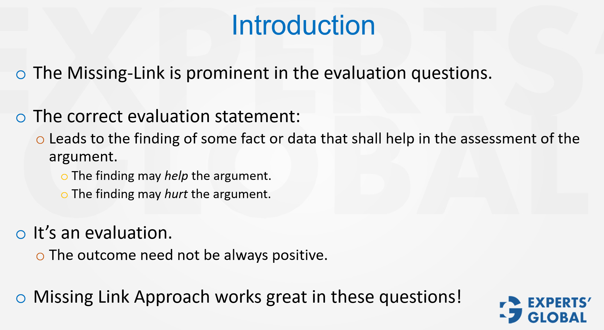 GMAT CR: Evaluate-an-Argument Question Type concept