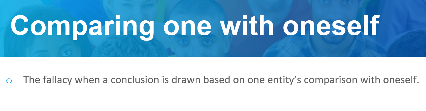 Comparing one with oneself – A logical fallacy on the GMAT