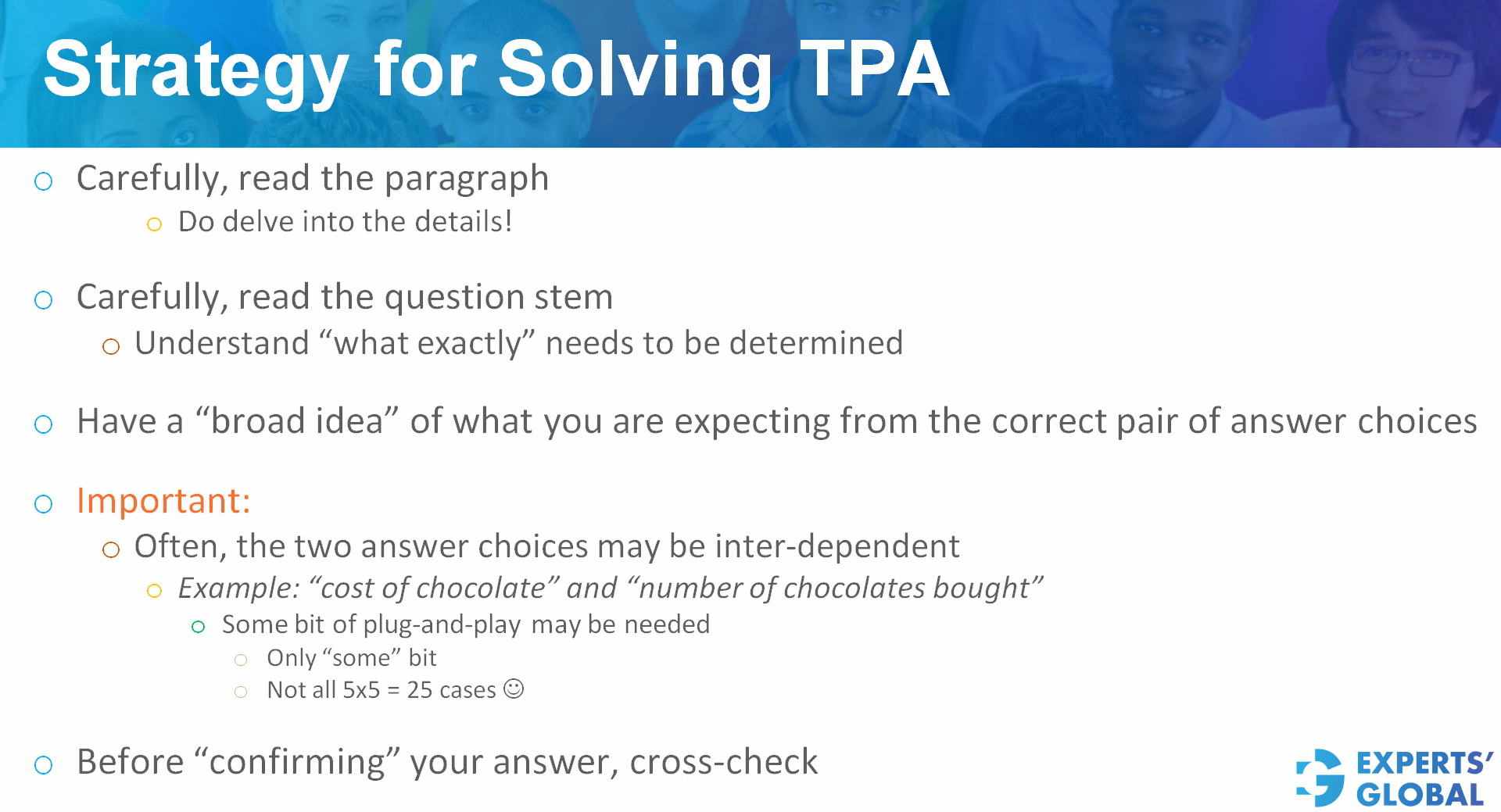 Strategy For Solving TA Questions