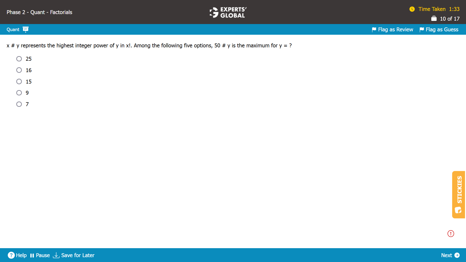 GMAT Algebraic Functions Sample Question 3