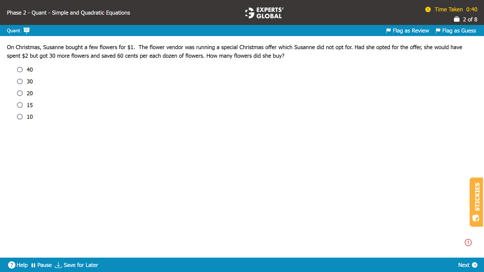 GMAT Linear and Quadratic Equations Sample Question 1