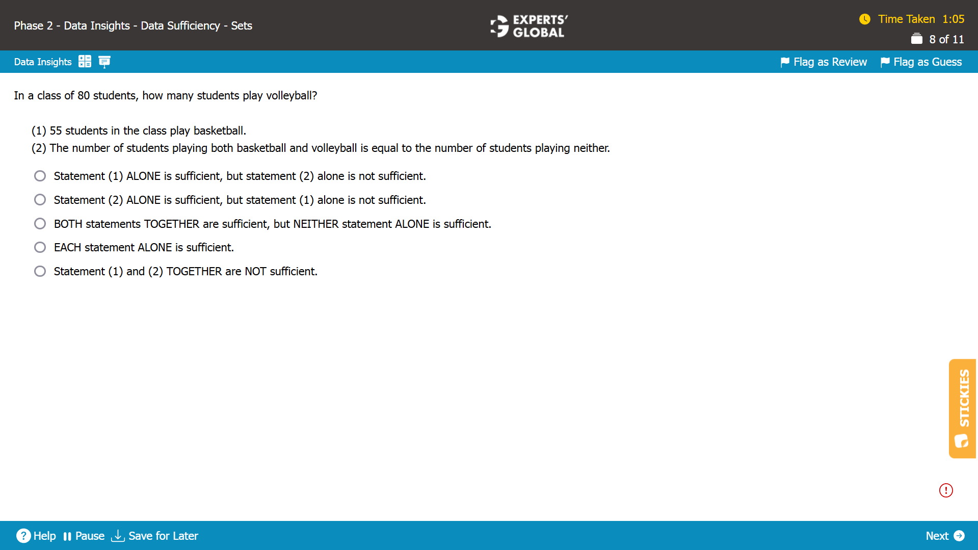 GMAT Overlapping Sets Sample Question 5