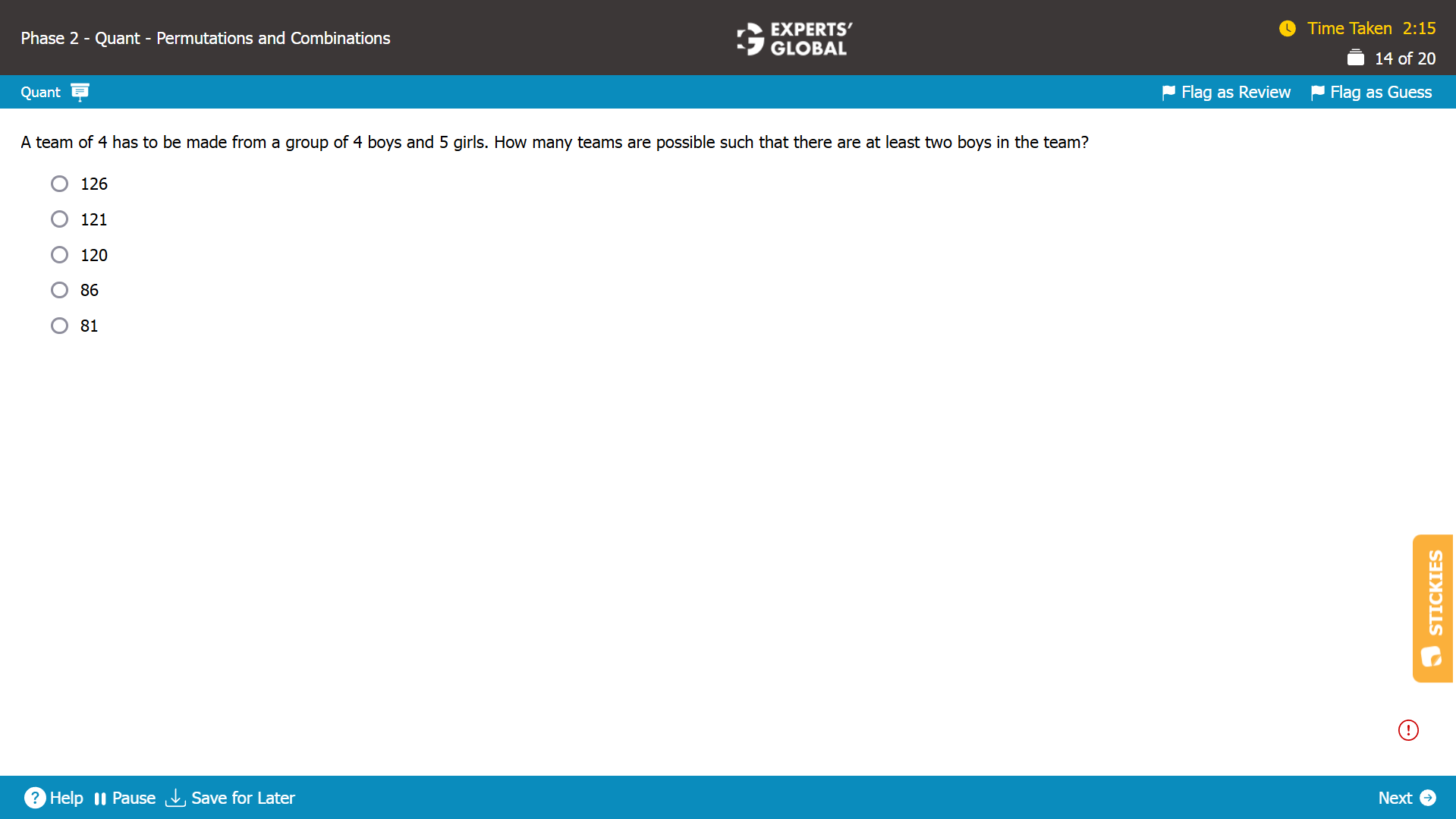 GMAT Permutations and Combinations Sample Question 4