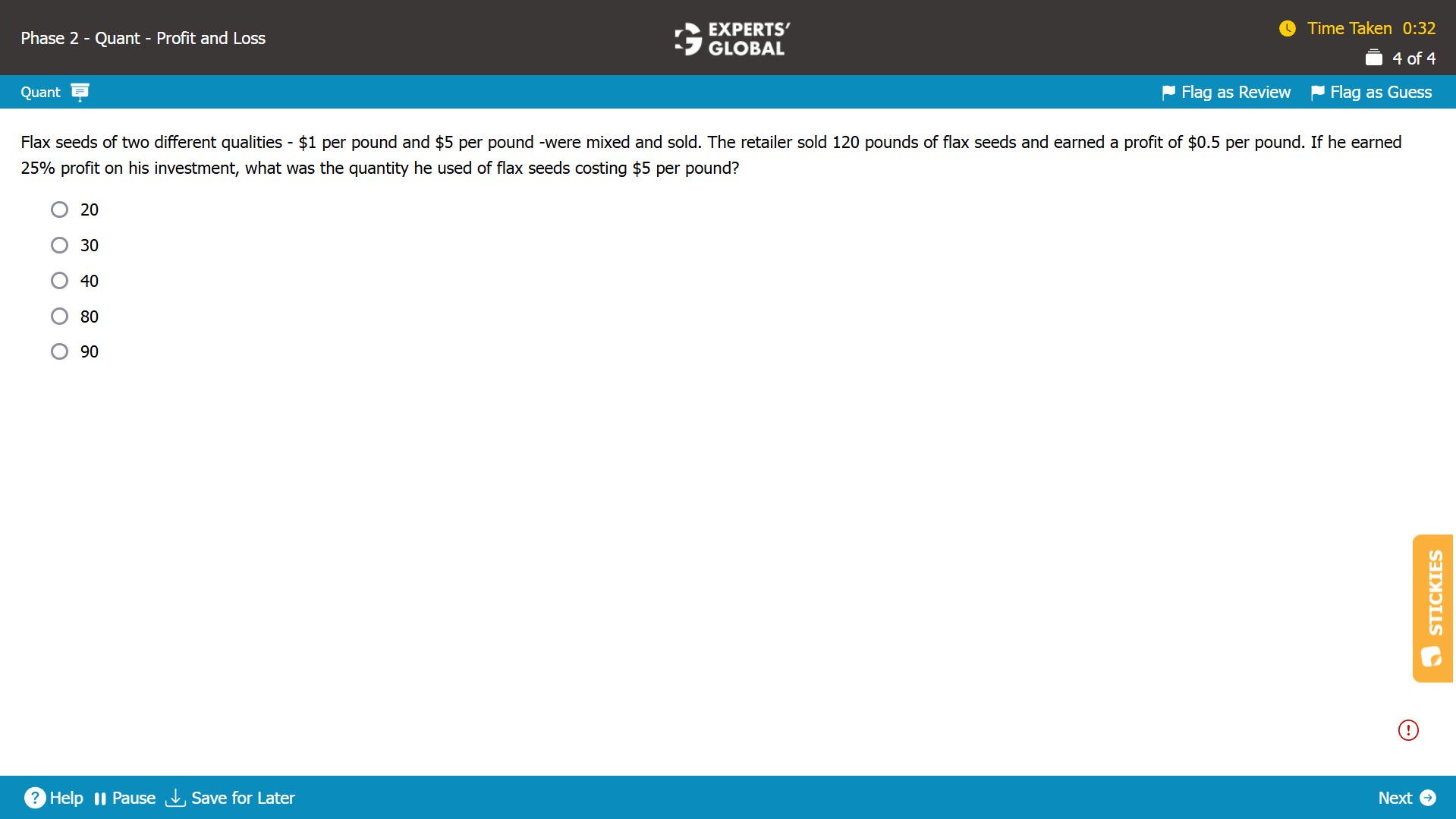 GMAT Profit-Loss and Interest Sample Question 1