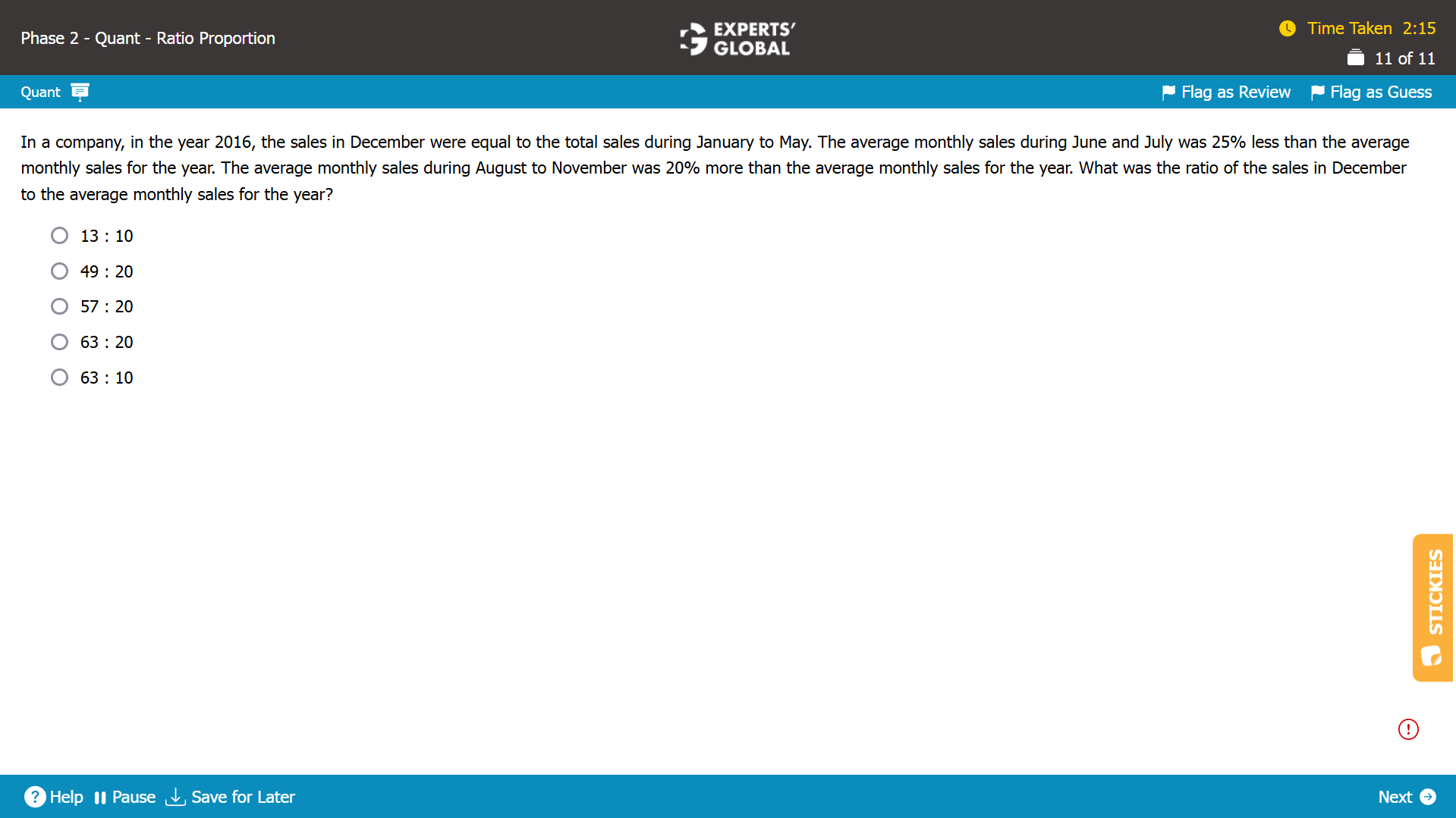 GMAT Ratio-Proportion-Variation Sample Question 2