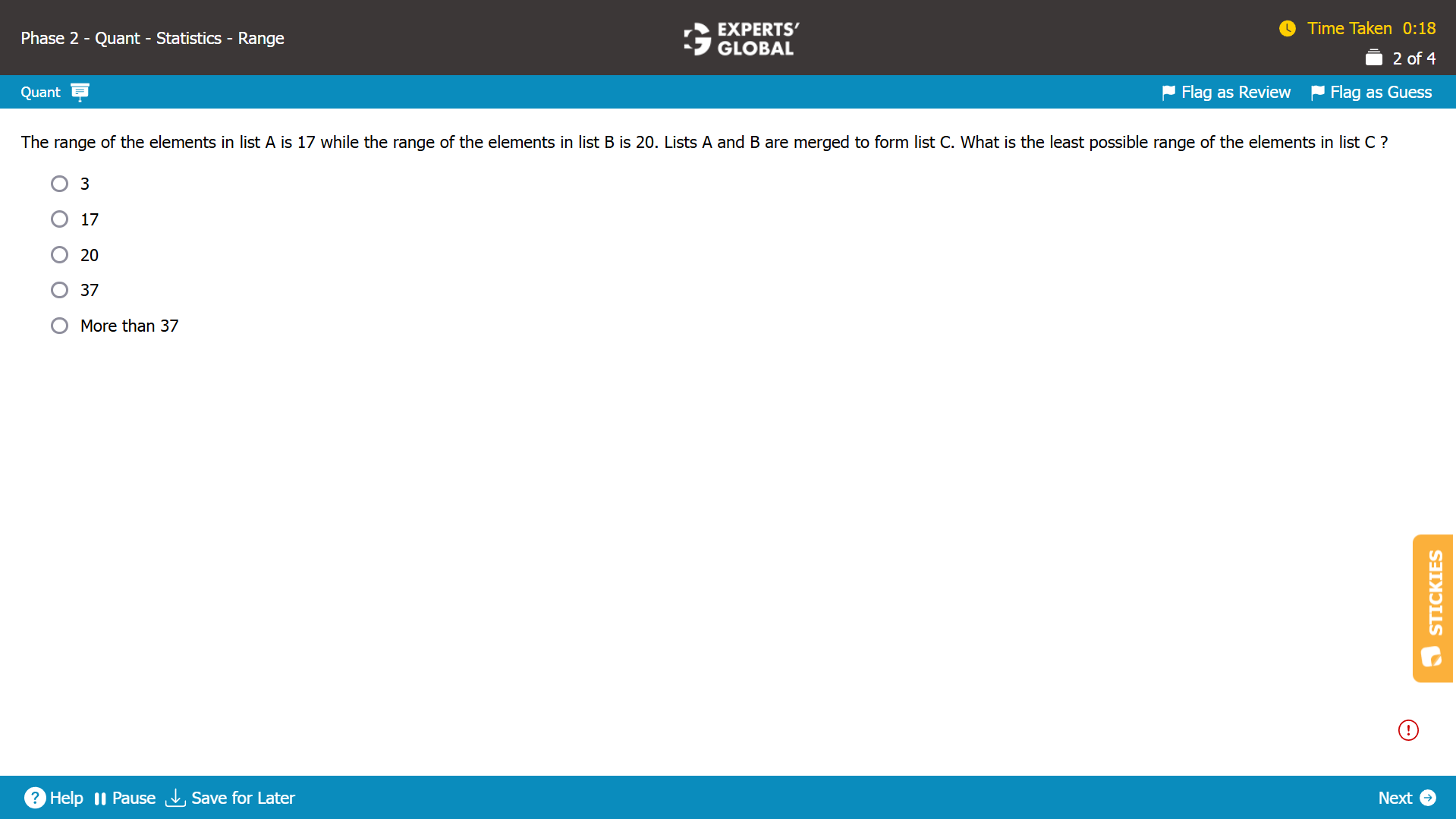 GMAT Statistics Sample Question 3