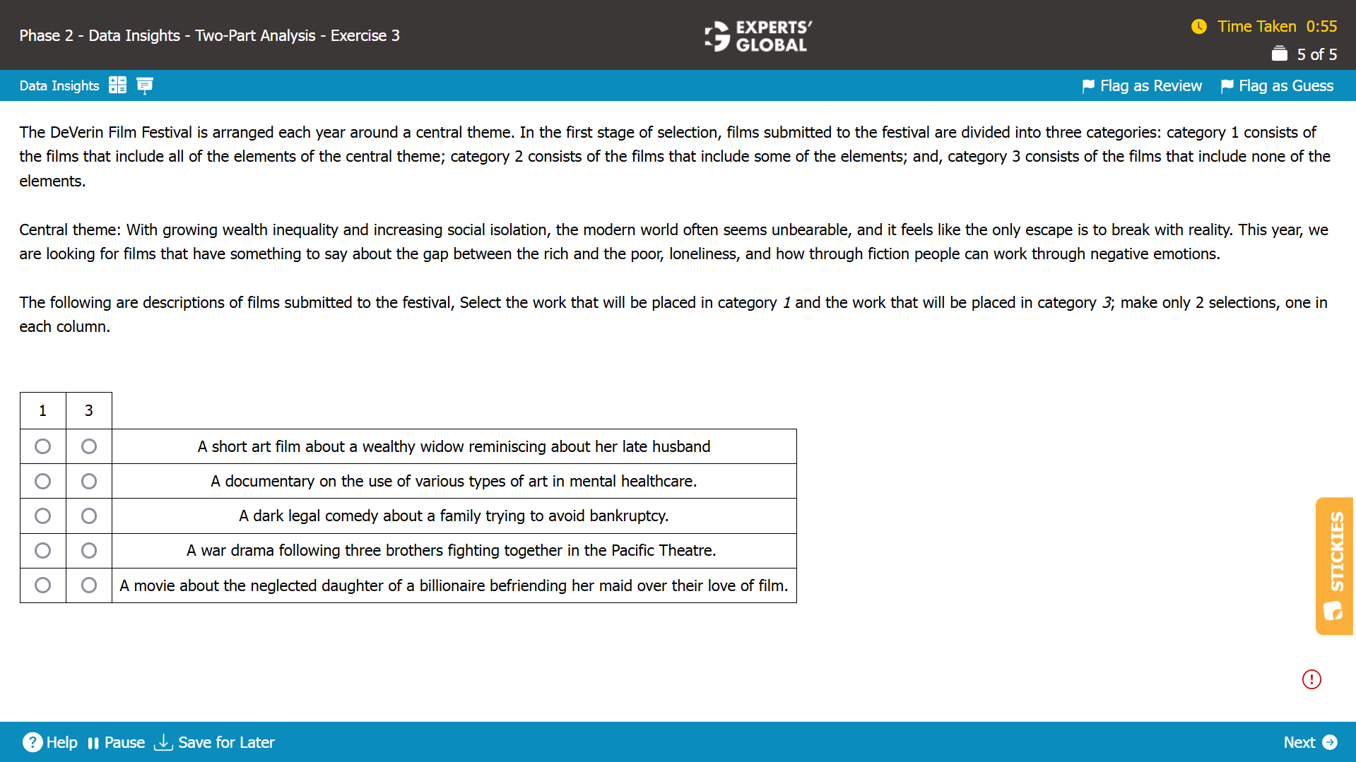 GMAT TPA Sample Question 3