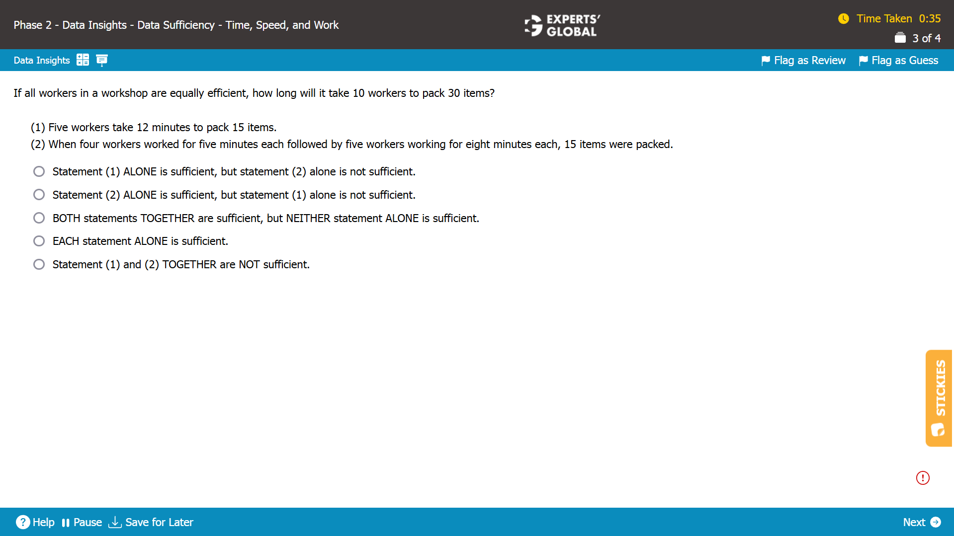 GMAT Work-Rate Sample Question 3