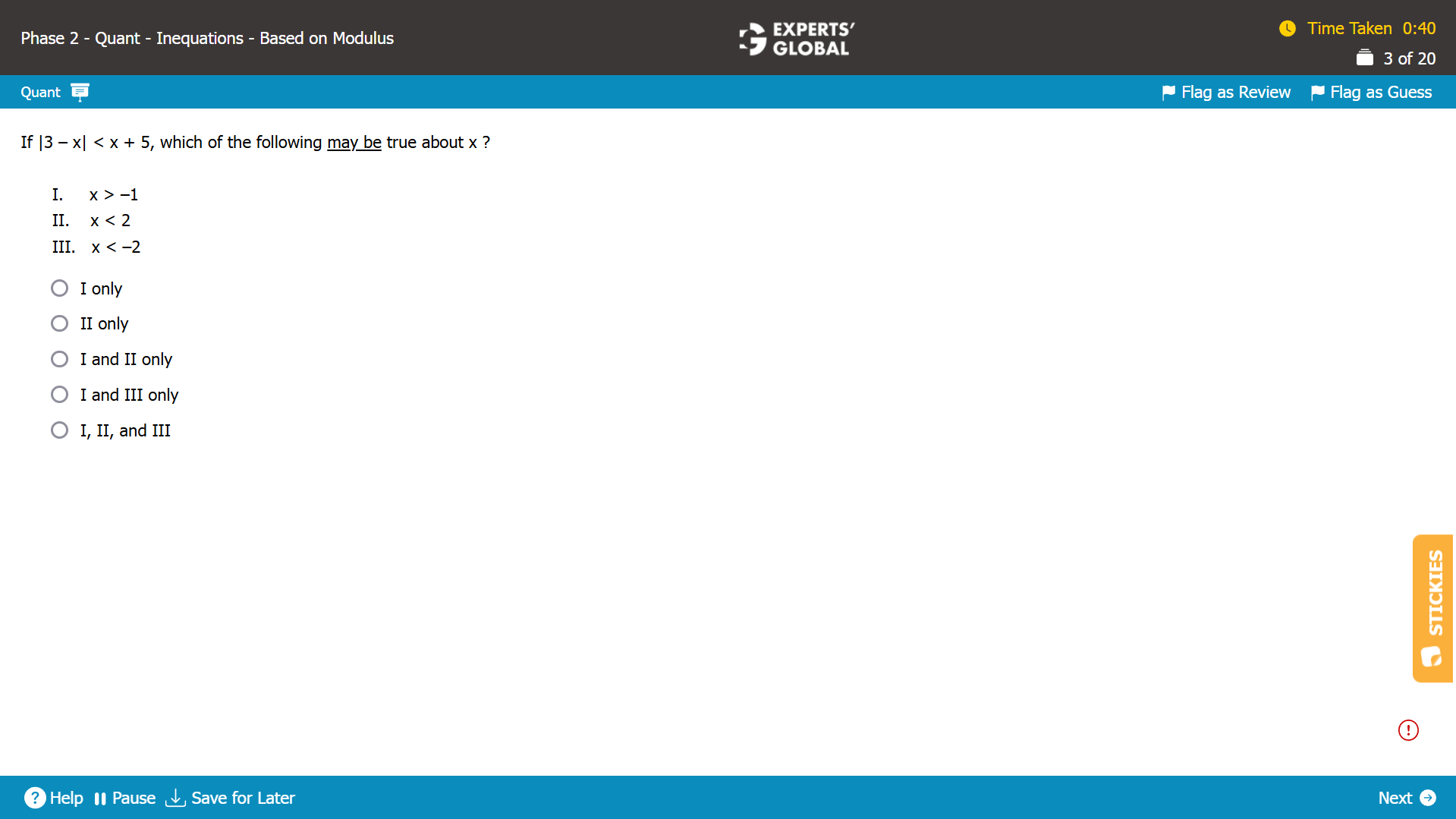 GMAT Inequalities Practice Question 2