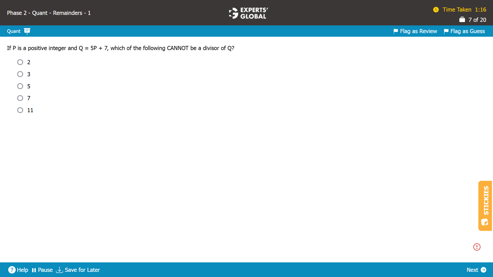GMAT Number Properties Practice Questions 5