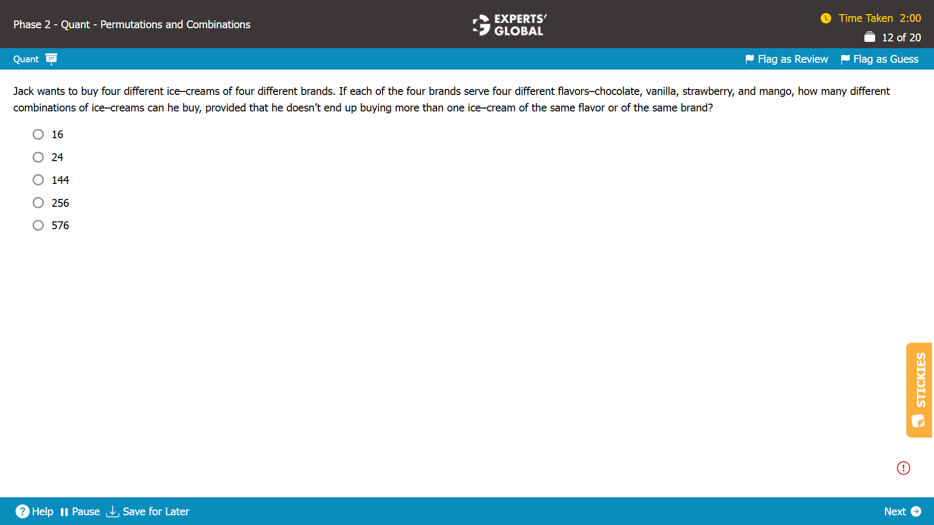 GMAT Permutations and Combinations Practice Question 3