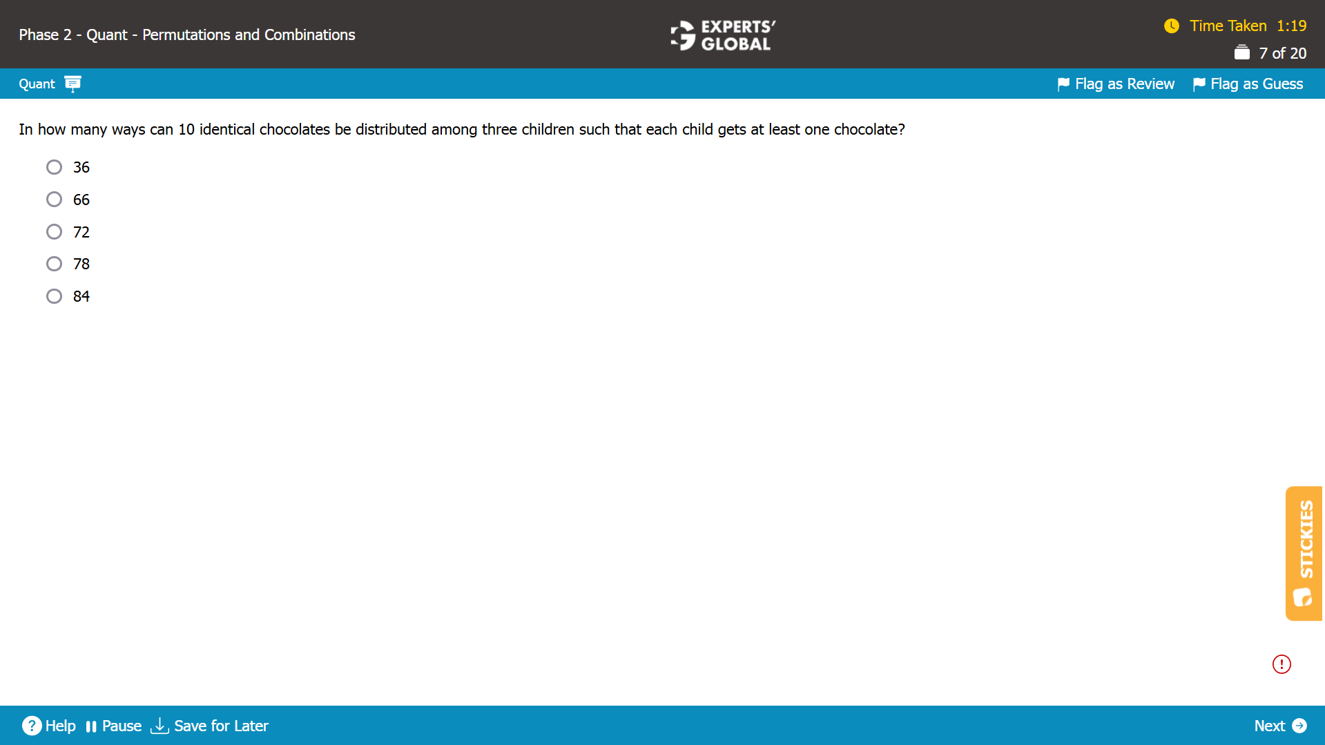 GMAT Permutations and Combinations Practice Question 4