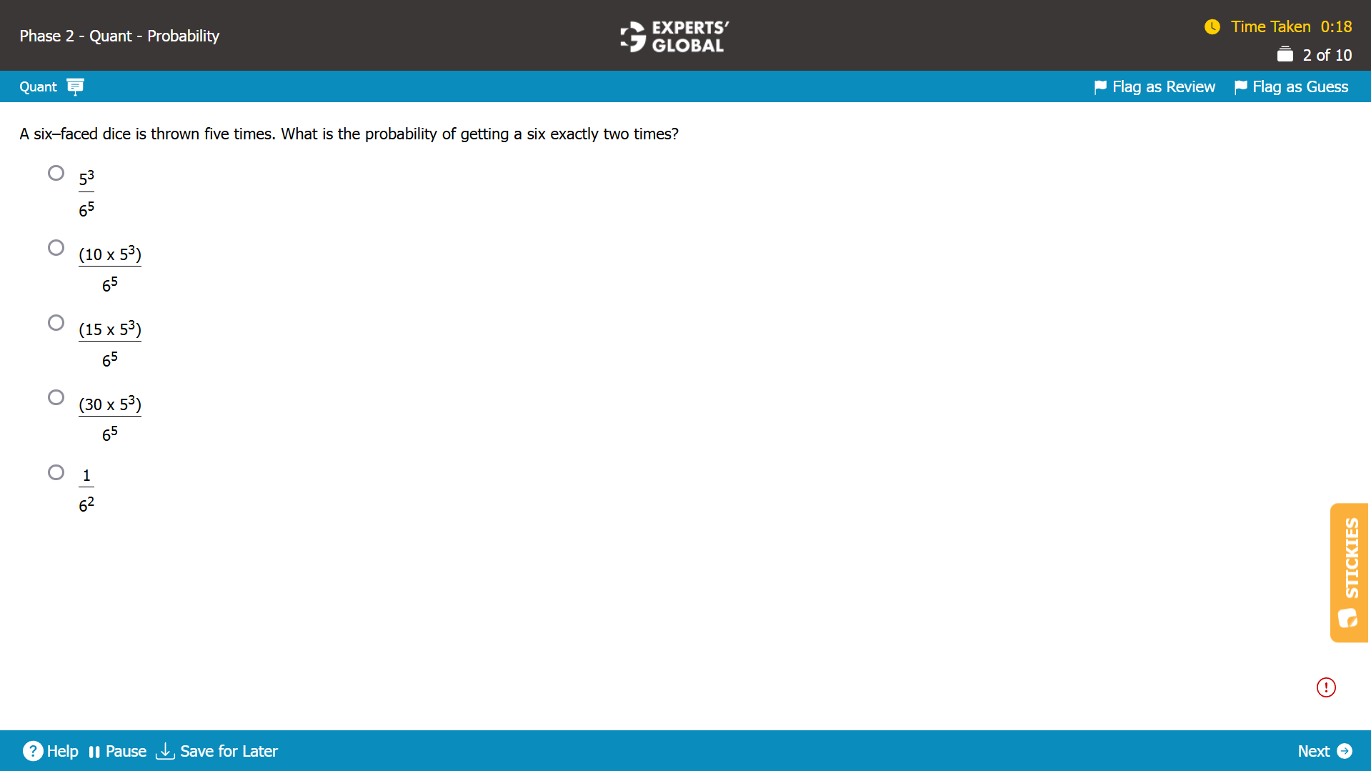 GMAT Probability Practice Question 2