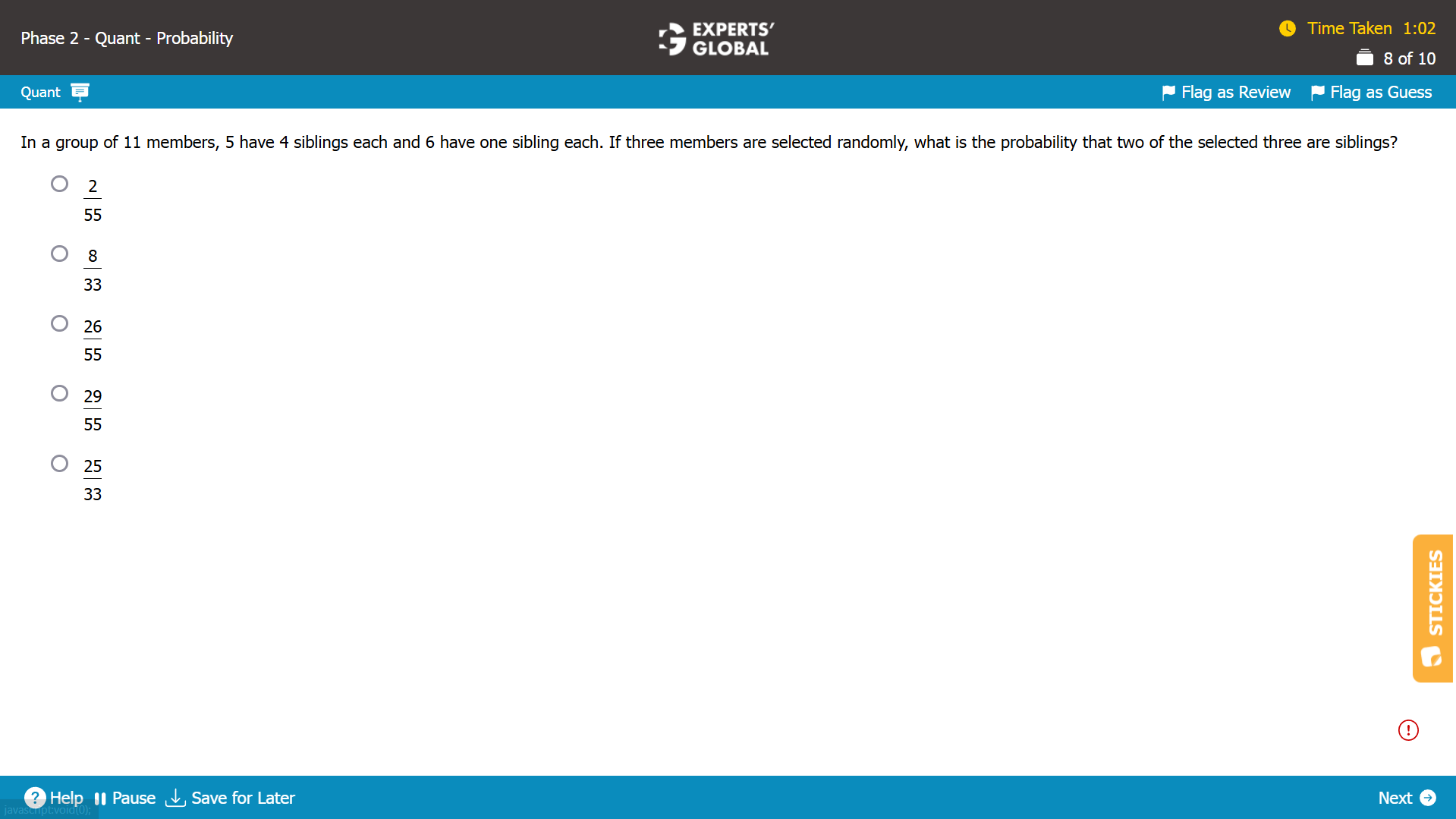 GMAT Probability Practice Question 3