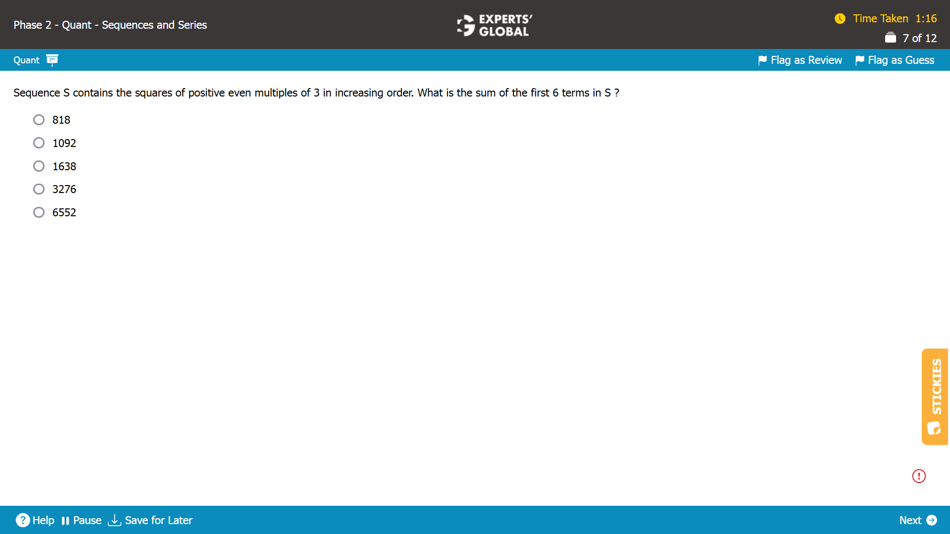 GMAT Sequences and Series Practice Question 3