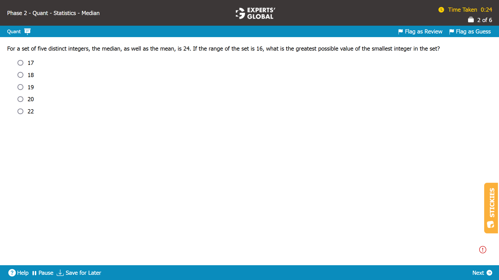 GMAT Statistics Practice Question 3