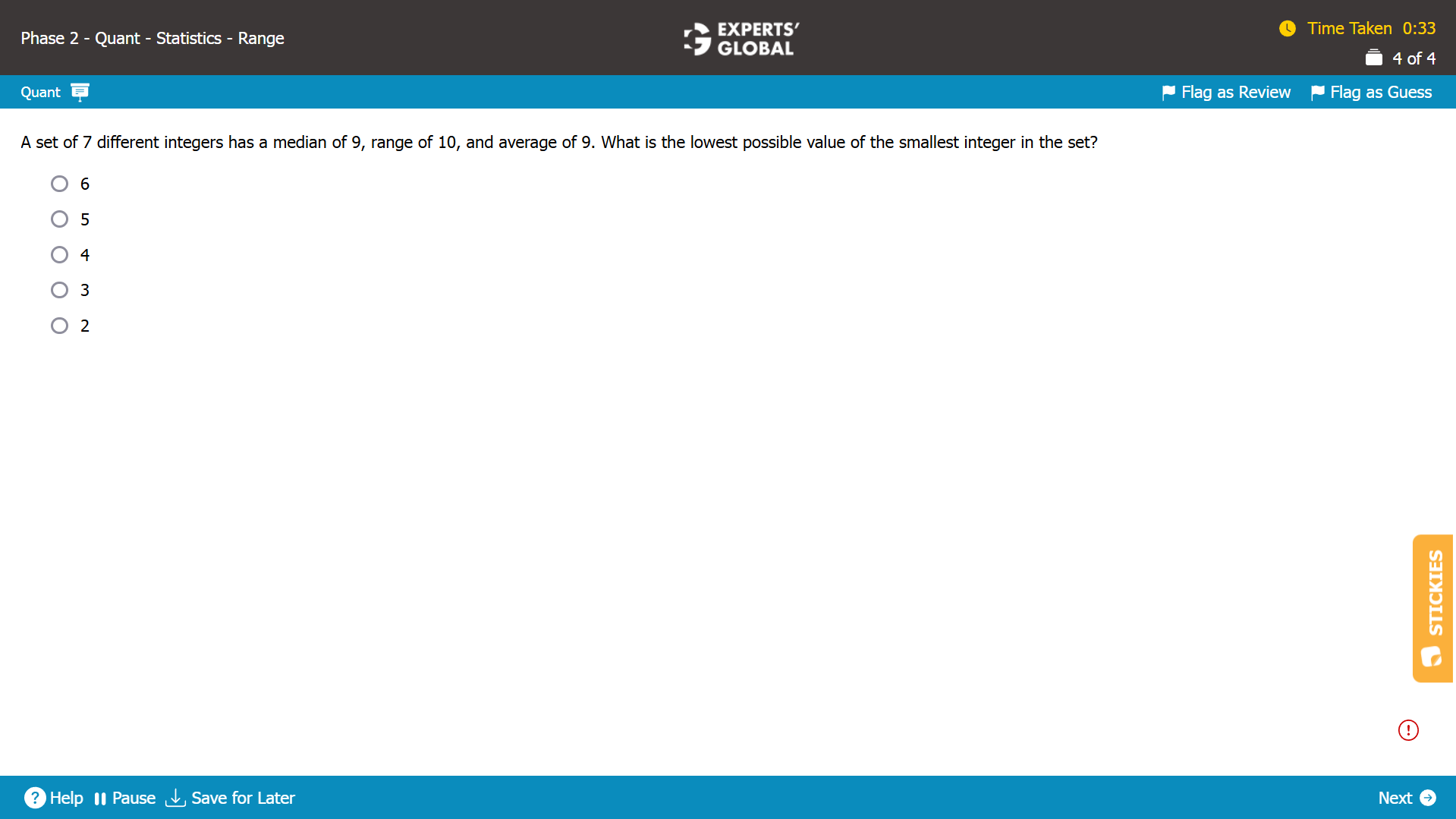GMAT Statistics Practice Question 4