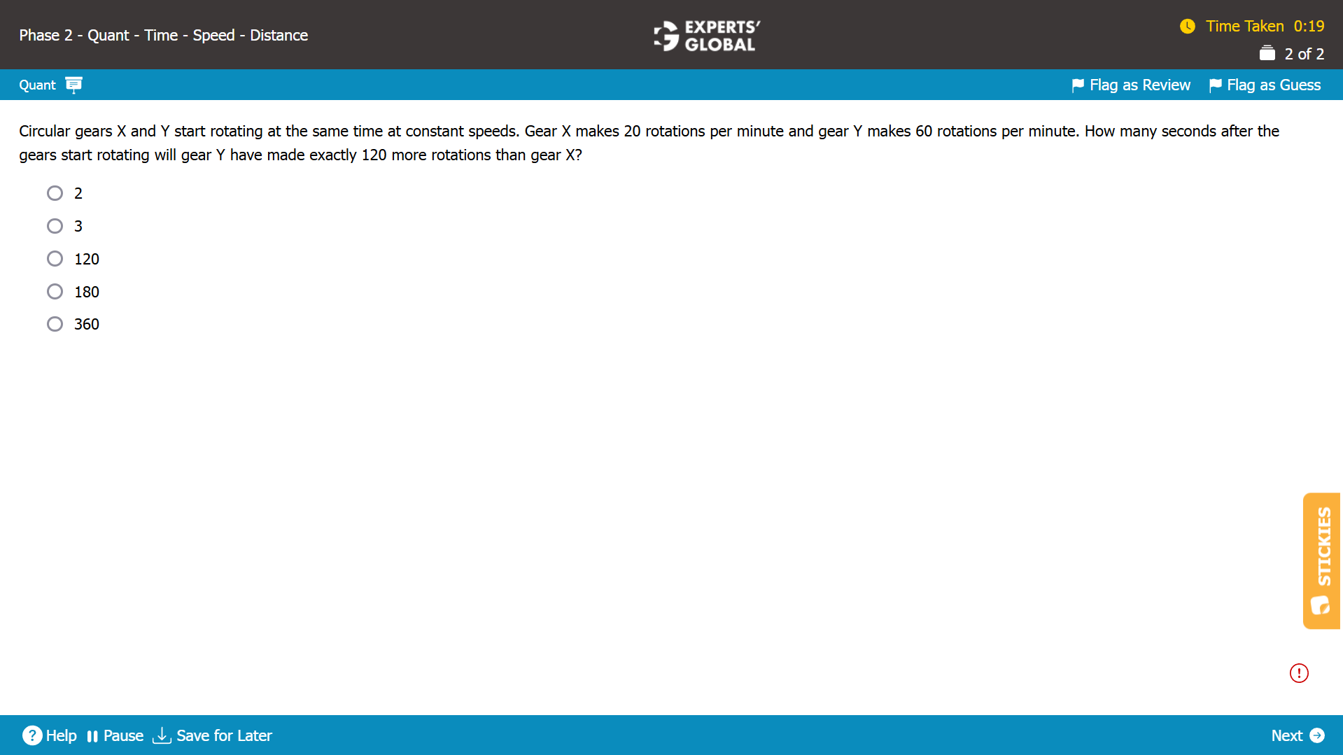 GMAT Time-Speed-Distance Practice Question
