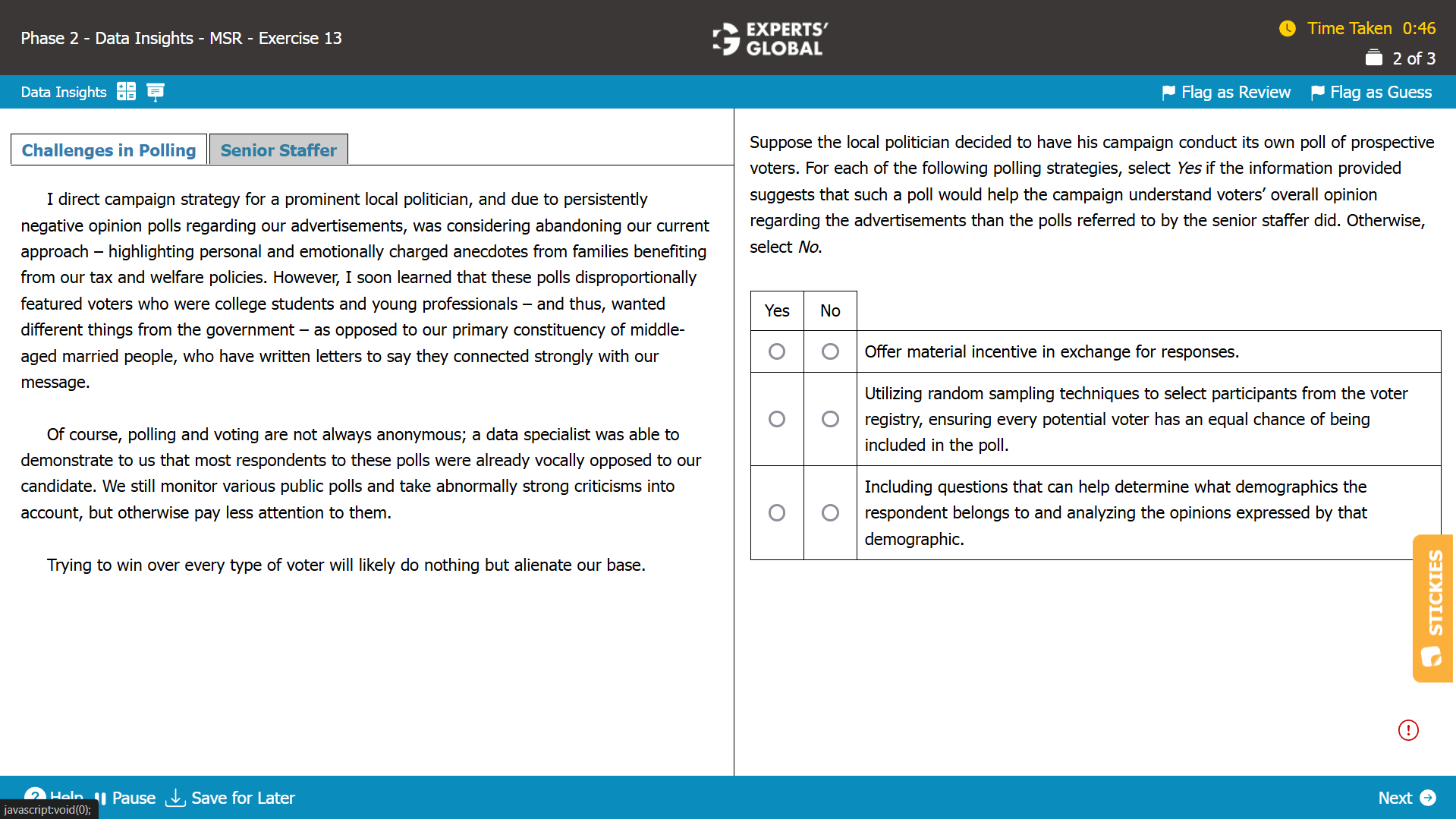 GMAT MSR Set 13 - Tab 2 + Question 2