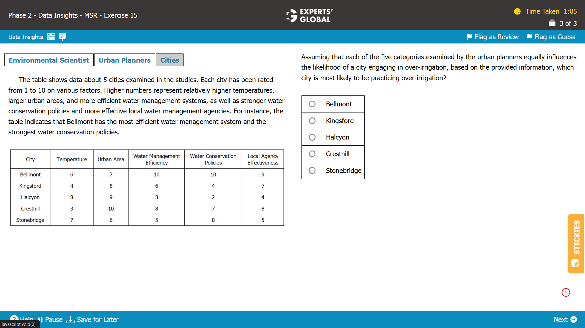 GMAT MSR Set 15 - Tab 3 + Question 3