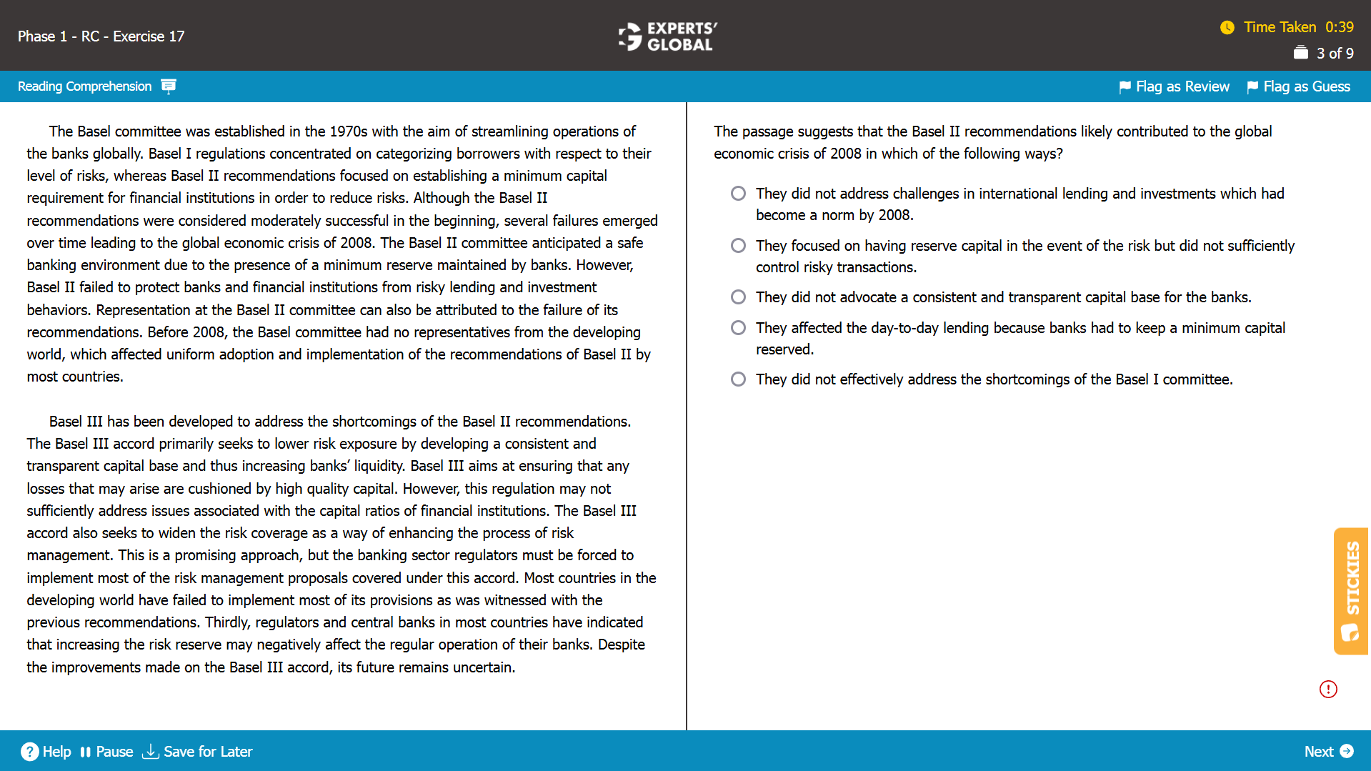 GMAT RC Practice Question 3