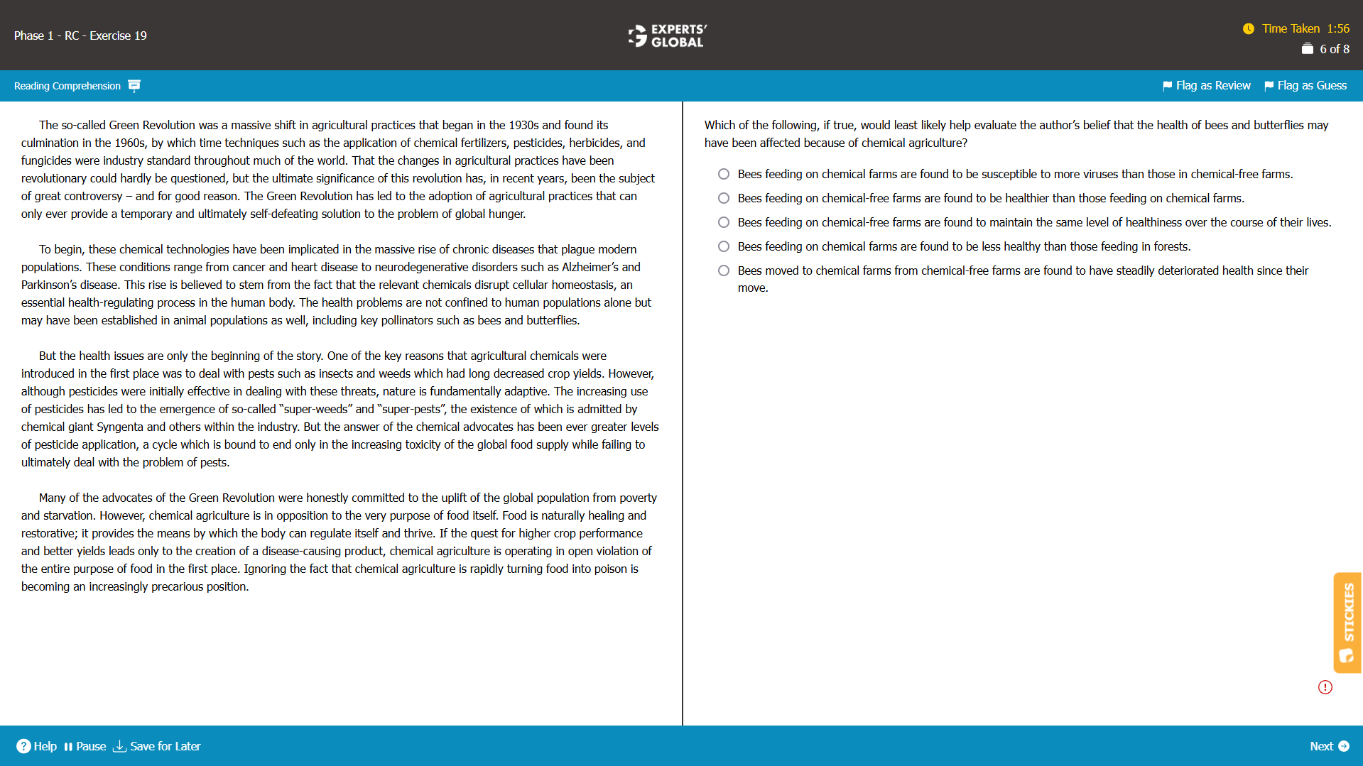 GMAT RC: Would Help or Would not Help Evaluate Sample Question