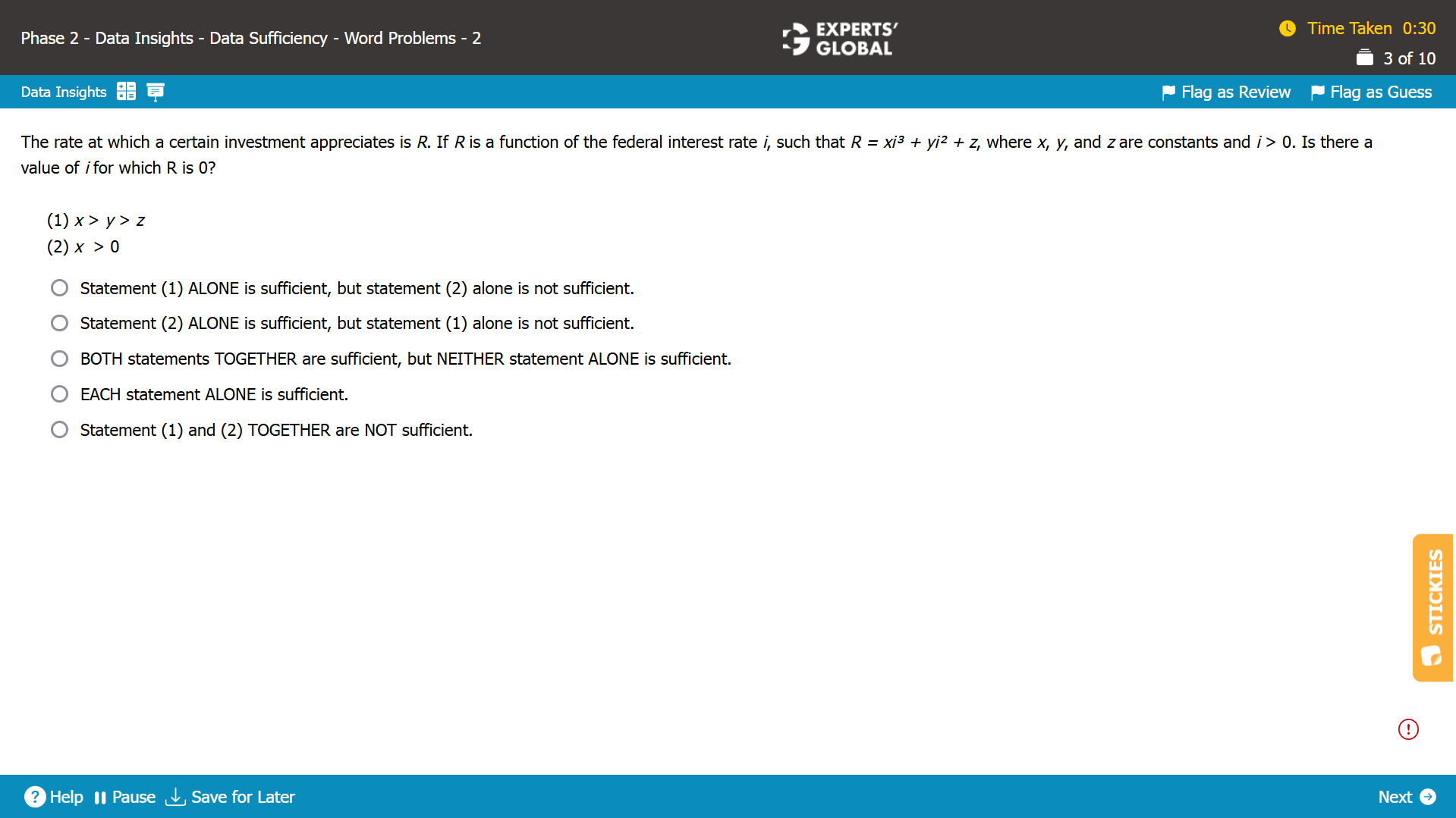GMAT Data Sufficiency Practice Question 5