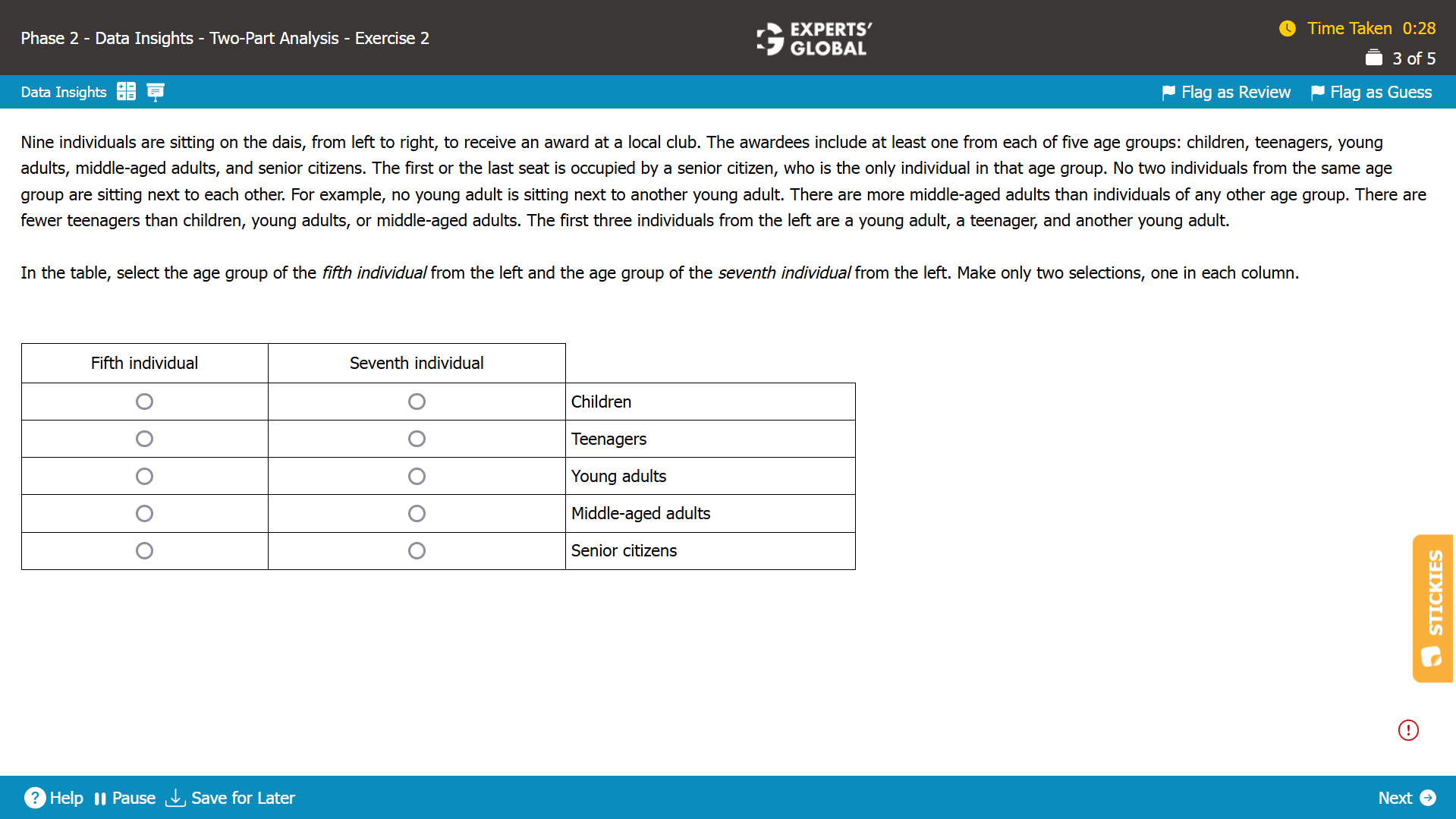 GMAT Two-Part Analysis Practice Question 3