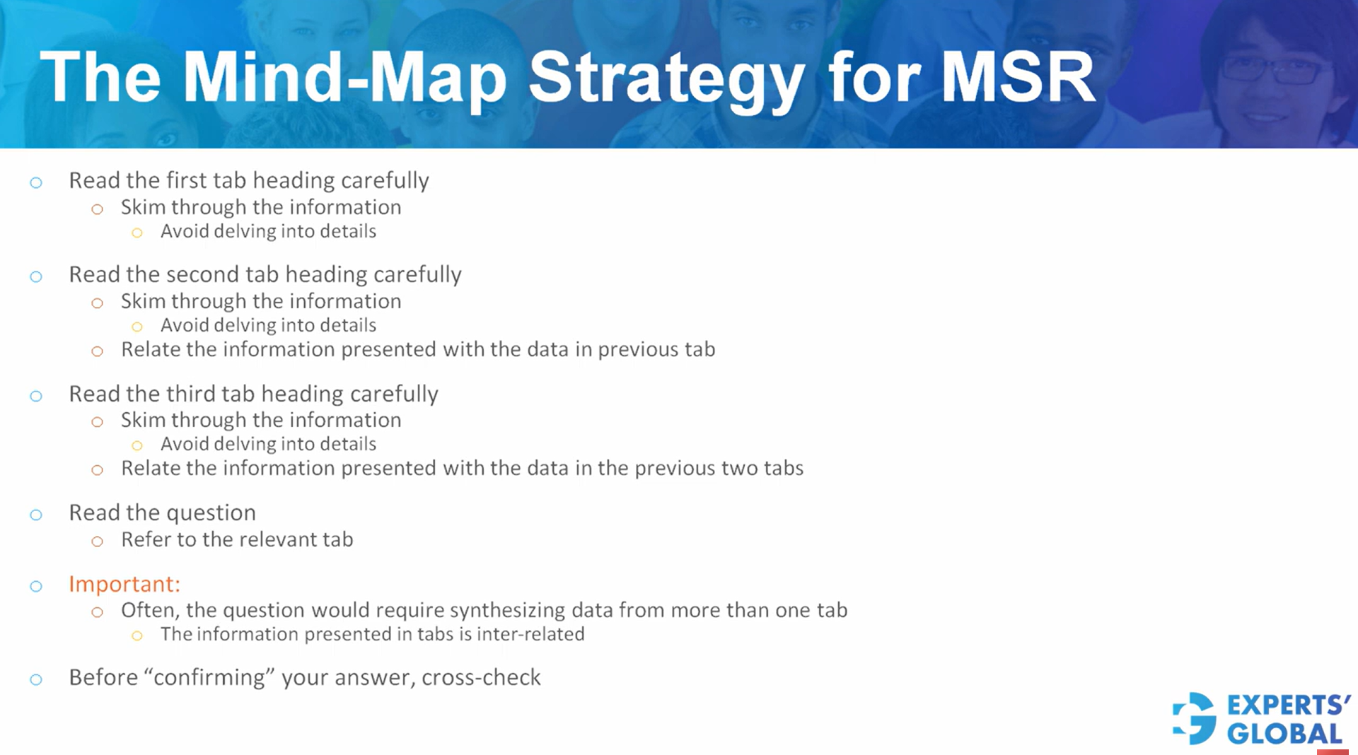 Approach for solving GMAT MSR Questions
