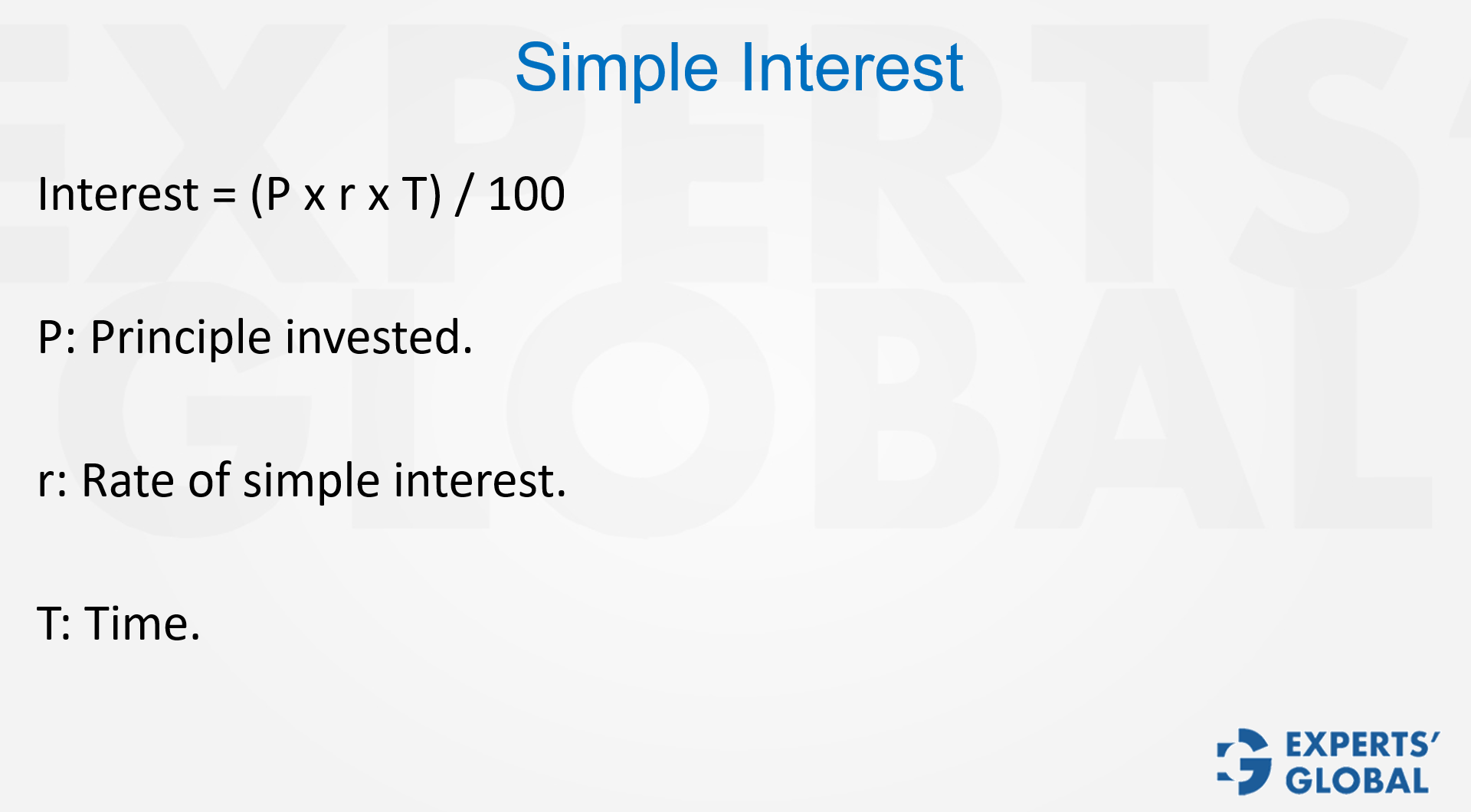 Basics of Simple Interest