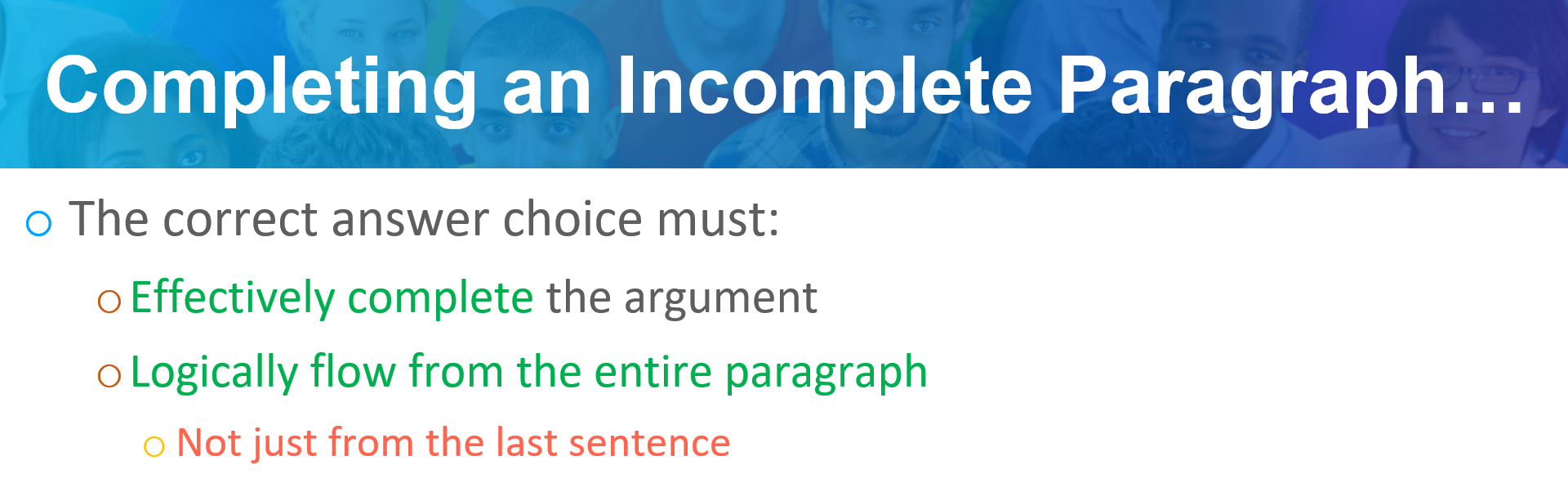 Complete the Paragraph questions prep on GMAT