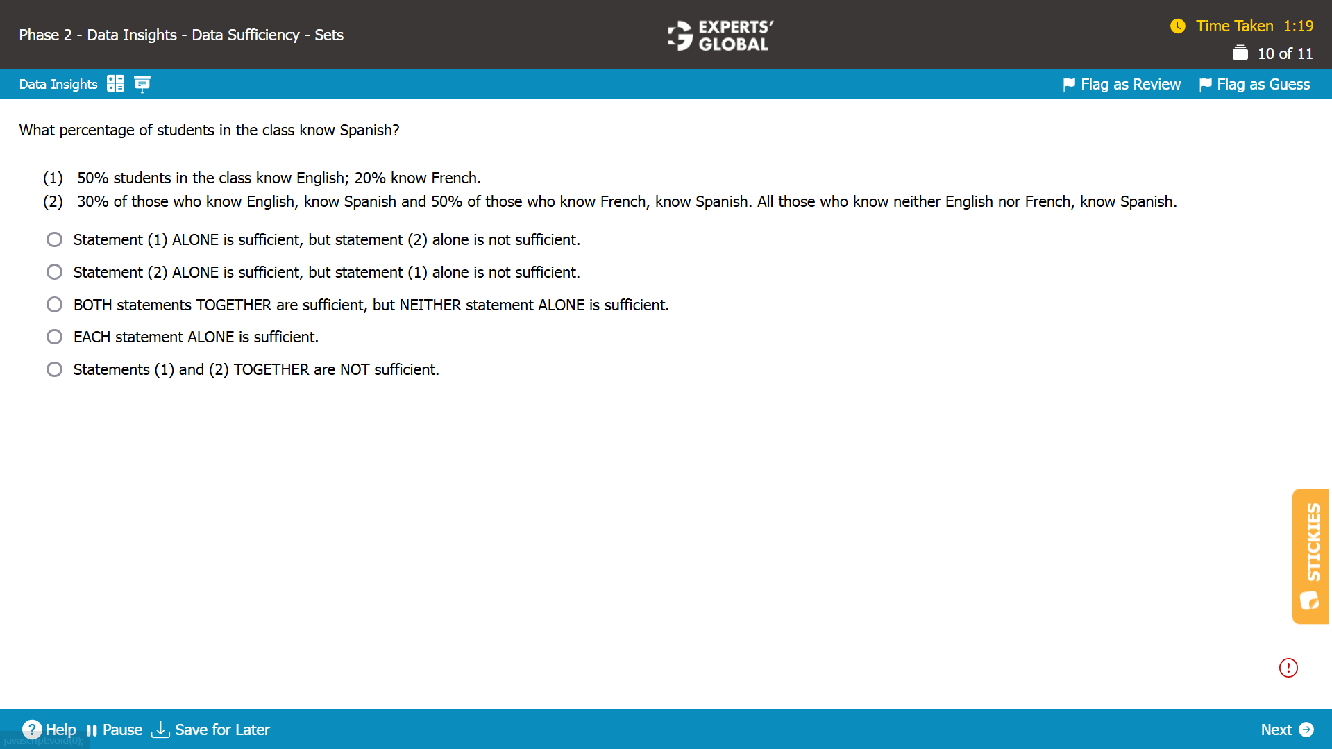 GMAT DS Practice Question 2