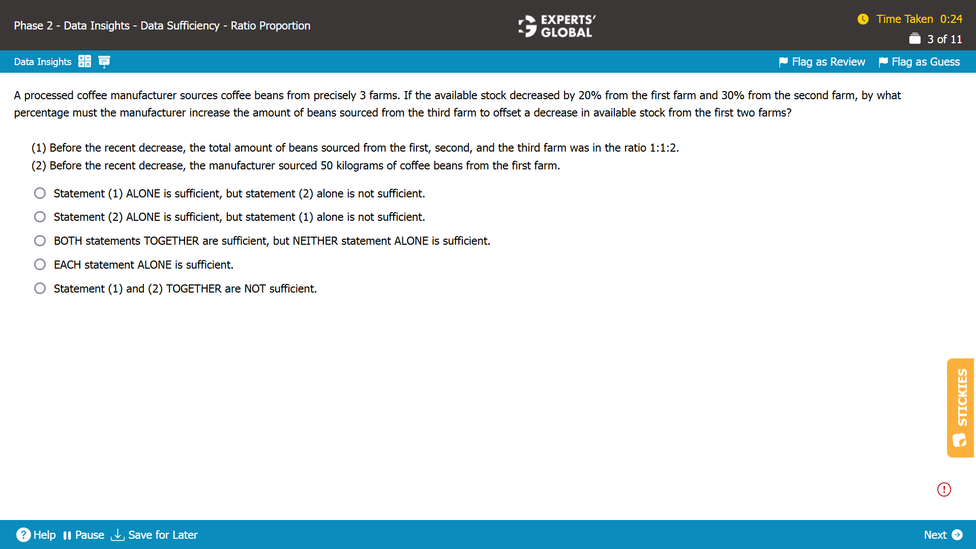 GMAT DS Practice Question 4