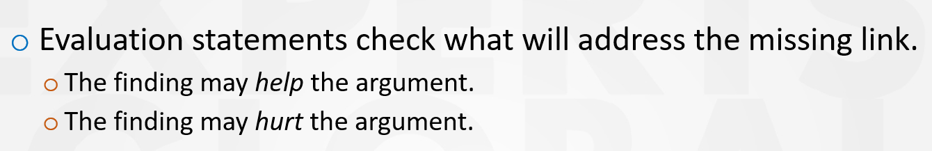 GMAT Evaluation Statements