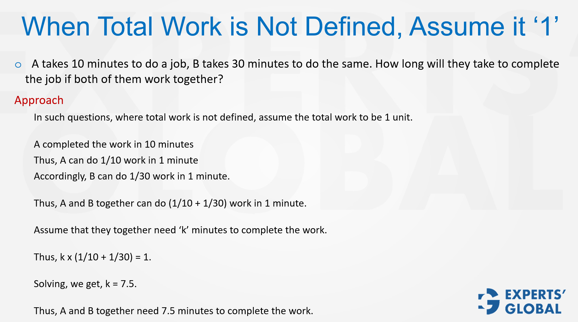 GMAT Quant: work rate prep