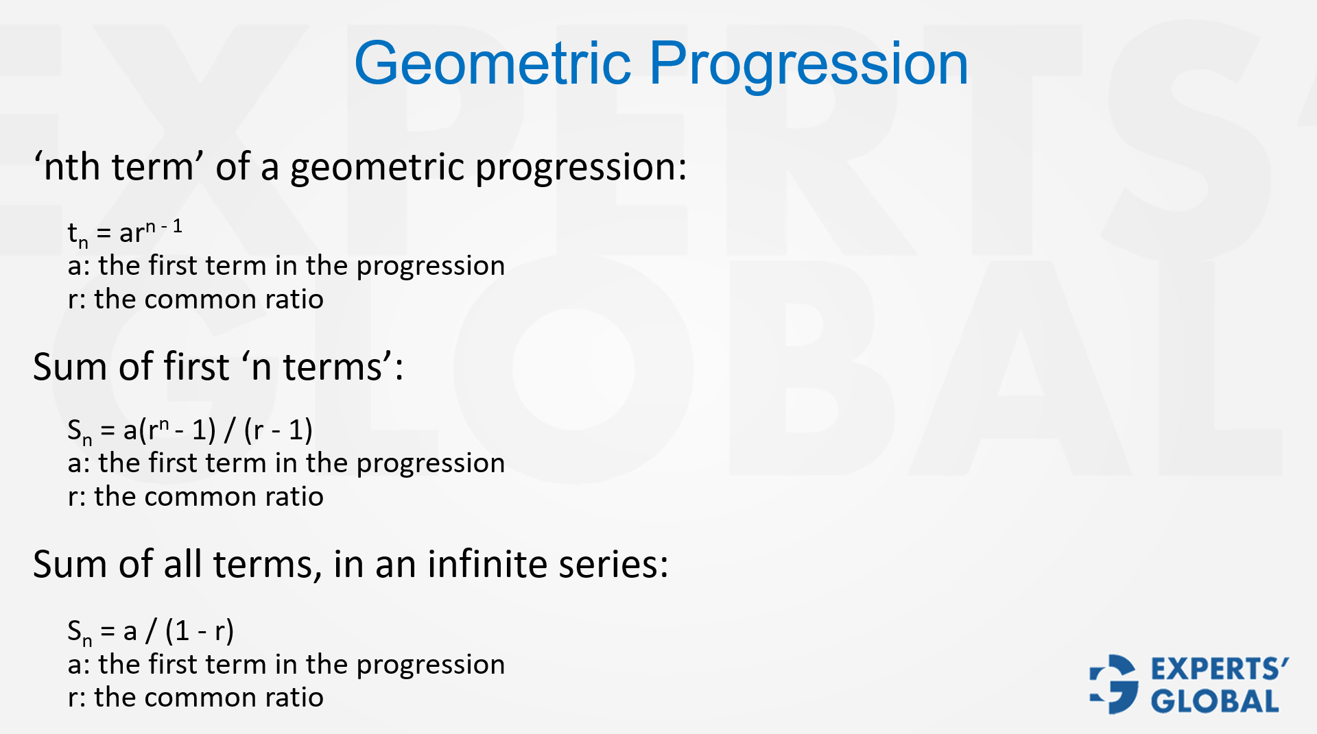 Geometric Progression on GMAT