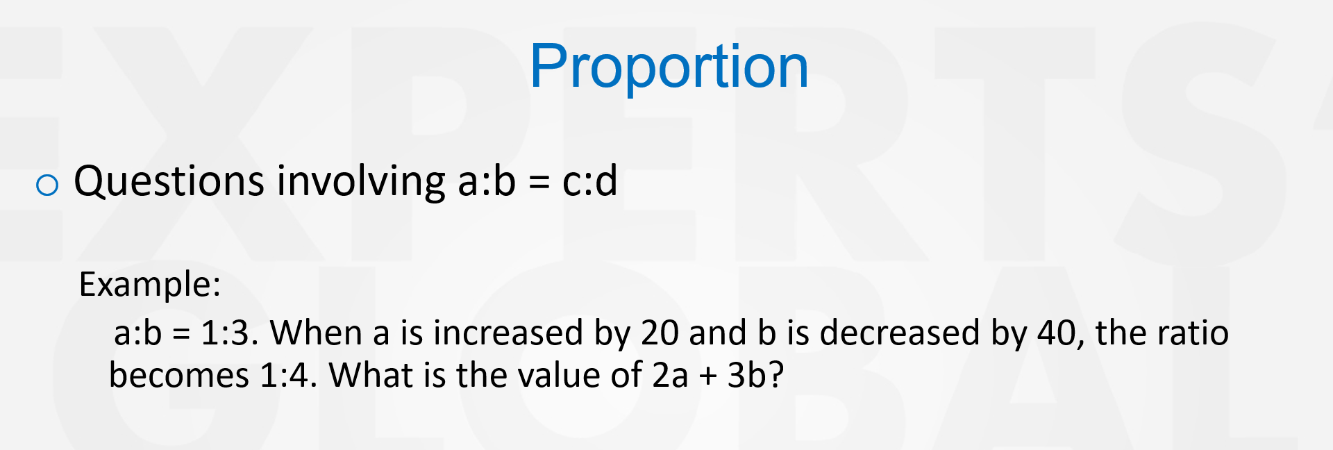 Snapshot of Proportion problems on GMAT
