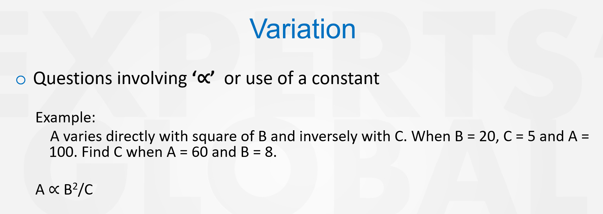 Snapshot of Variation problems on GMAT