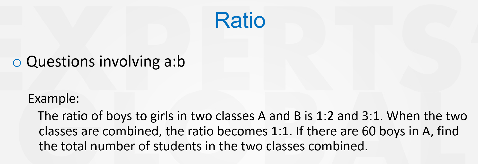 Snapshot of Ratio problems on GMAT