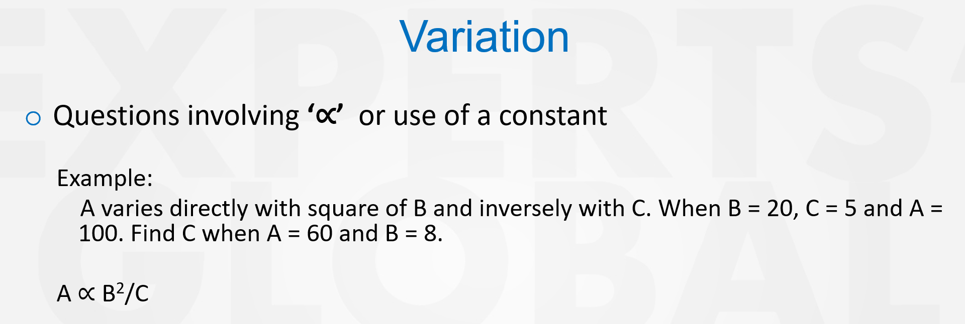 Snapshot of Variation problems on GMAT