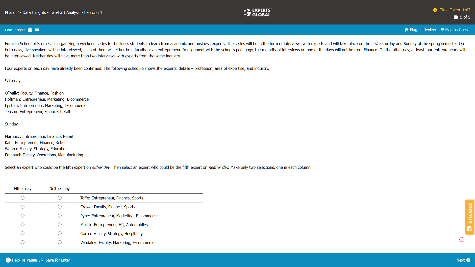 GMAT TPA Practice Question 8