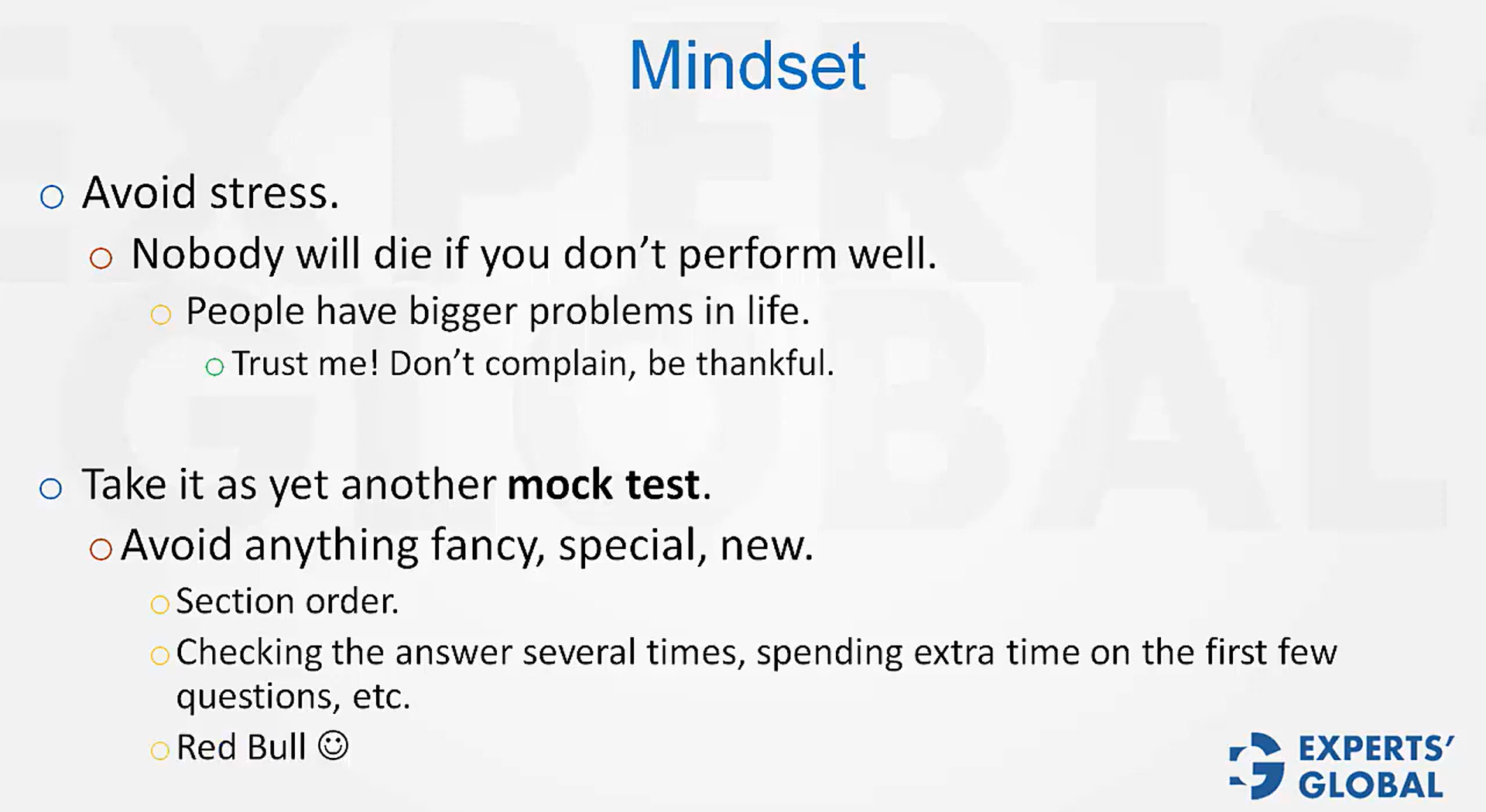Ten days before the GMAT