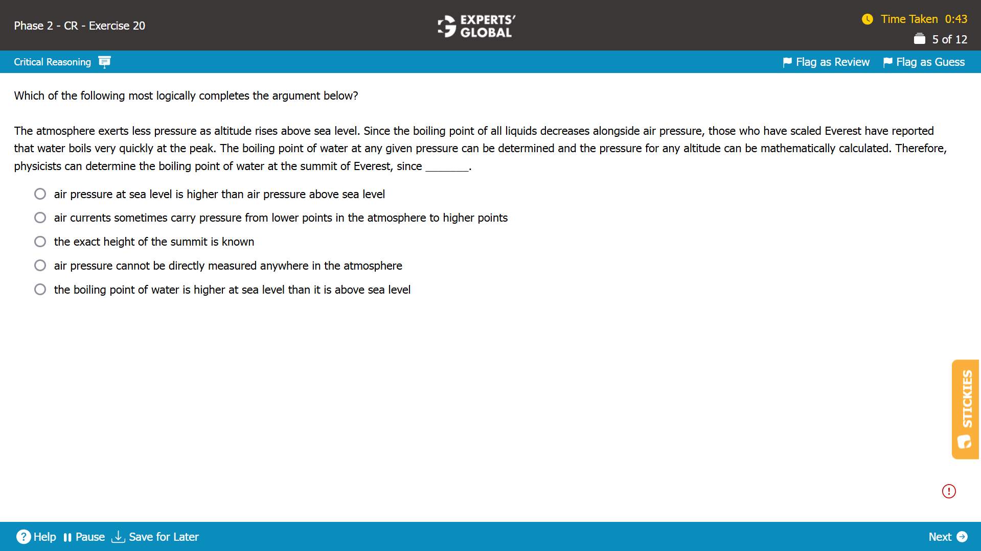 GMAT Complete the Paragraph Practice Question