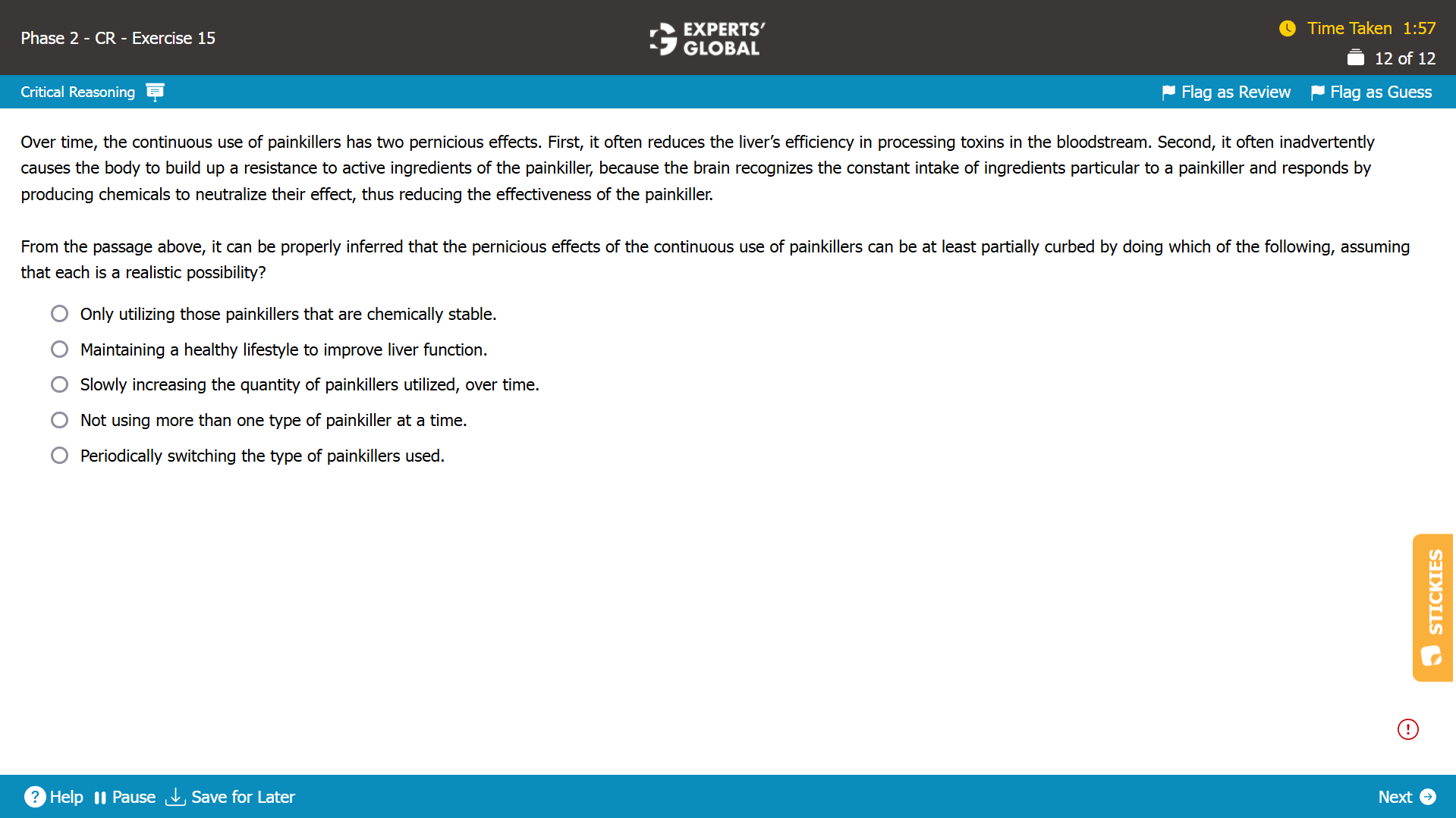 GMAT Inference Practice Question