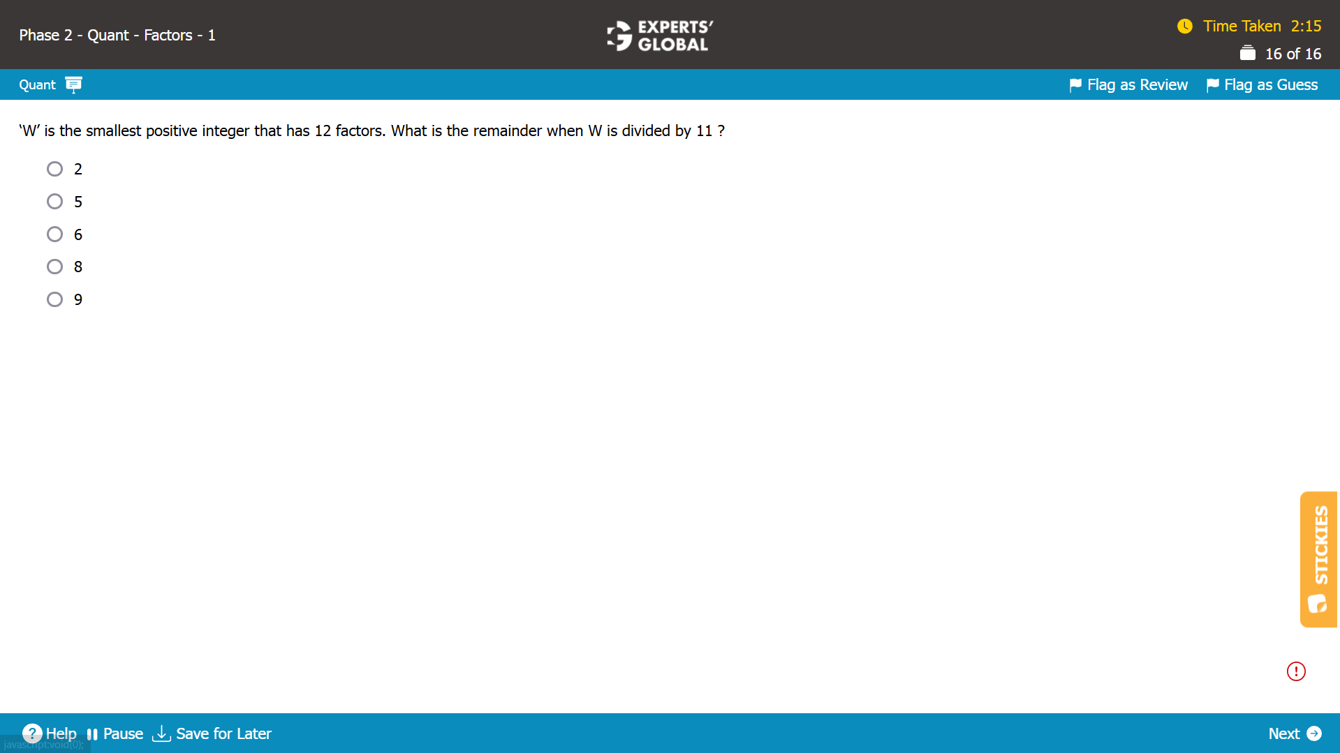 GMAT Remainders Practice Question 10