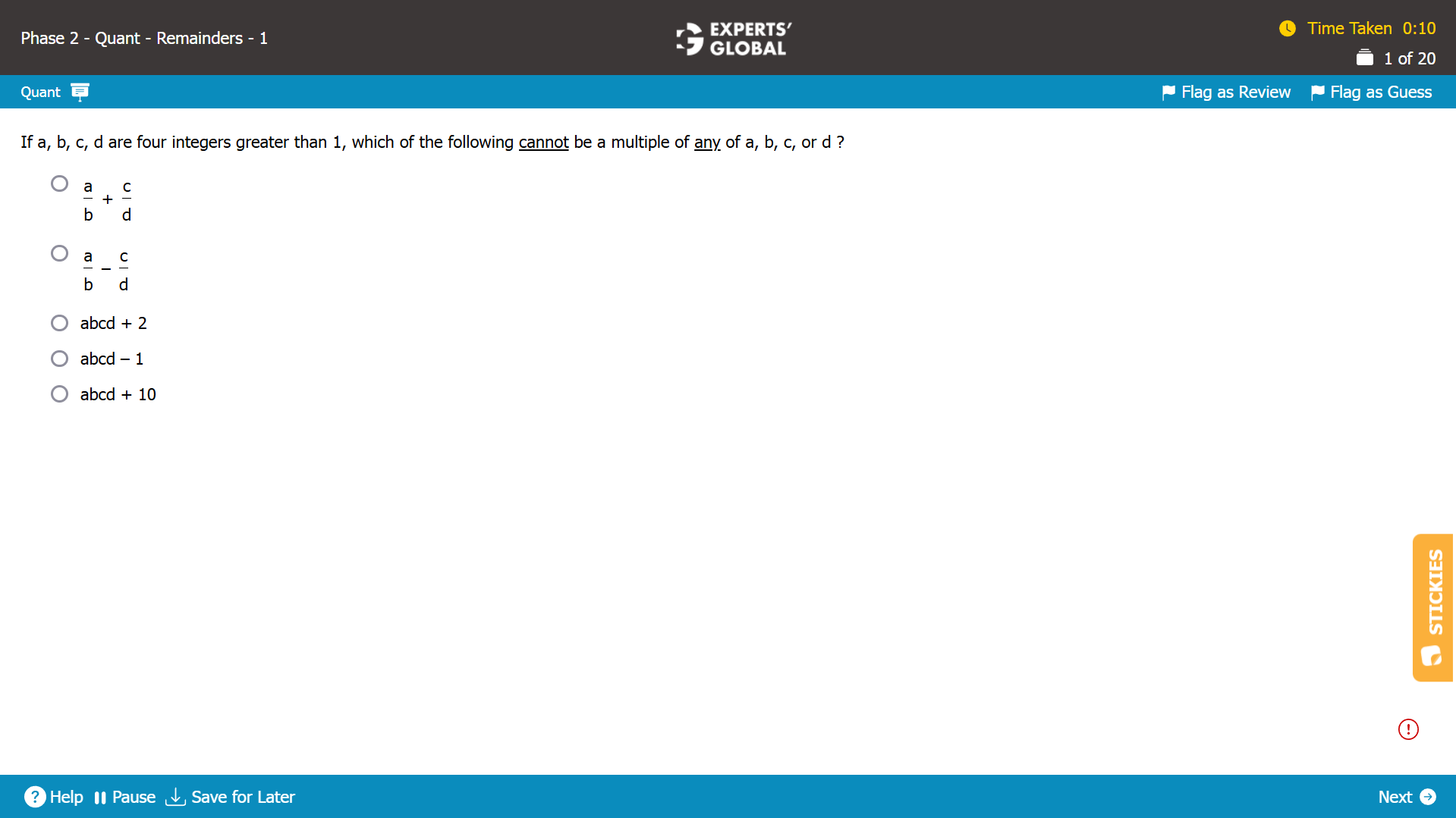 GMAT Remainders Practice Question 5