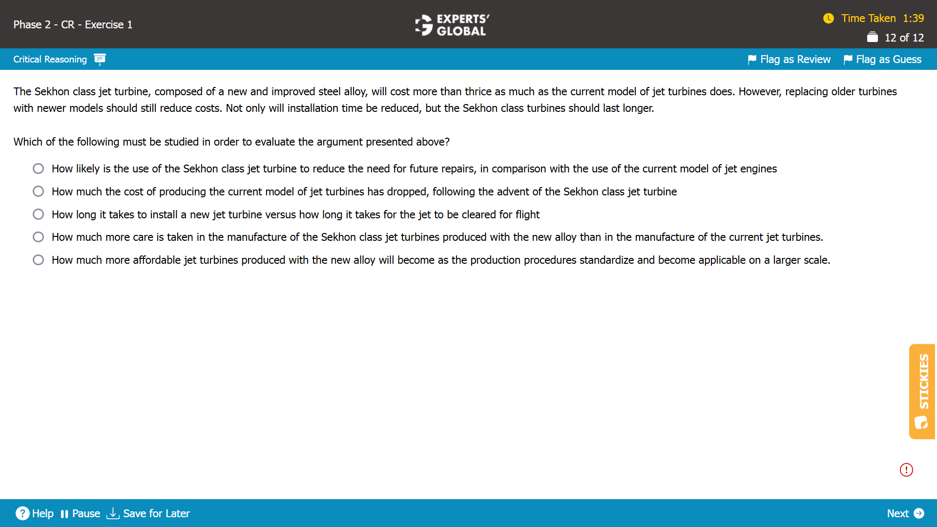 Evaluate the Argument GMAT CR Practice Question