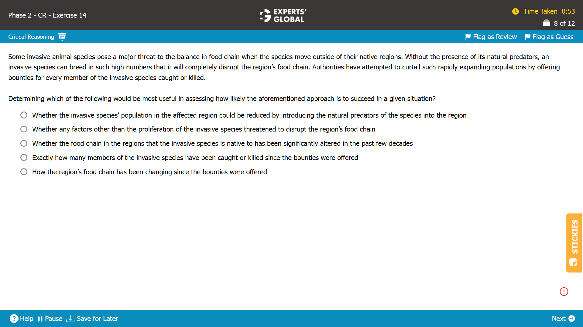 Evaluate-an-Argument Practice Question on GMAT